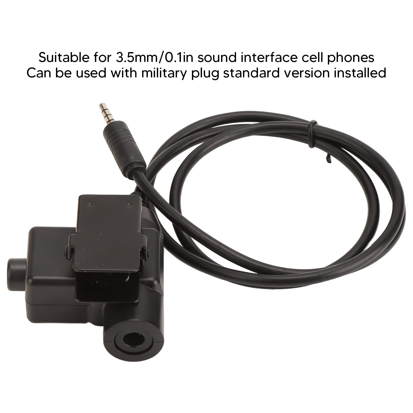 Yoidesu U94 Ptt System Military Adapter, 3.5Mm Plug Push To Talk Headset Adapter For 3.5Mm Sound Interface Cell Phone