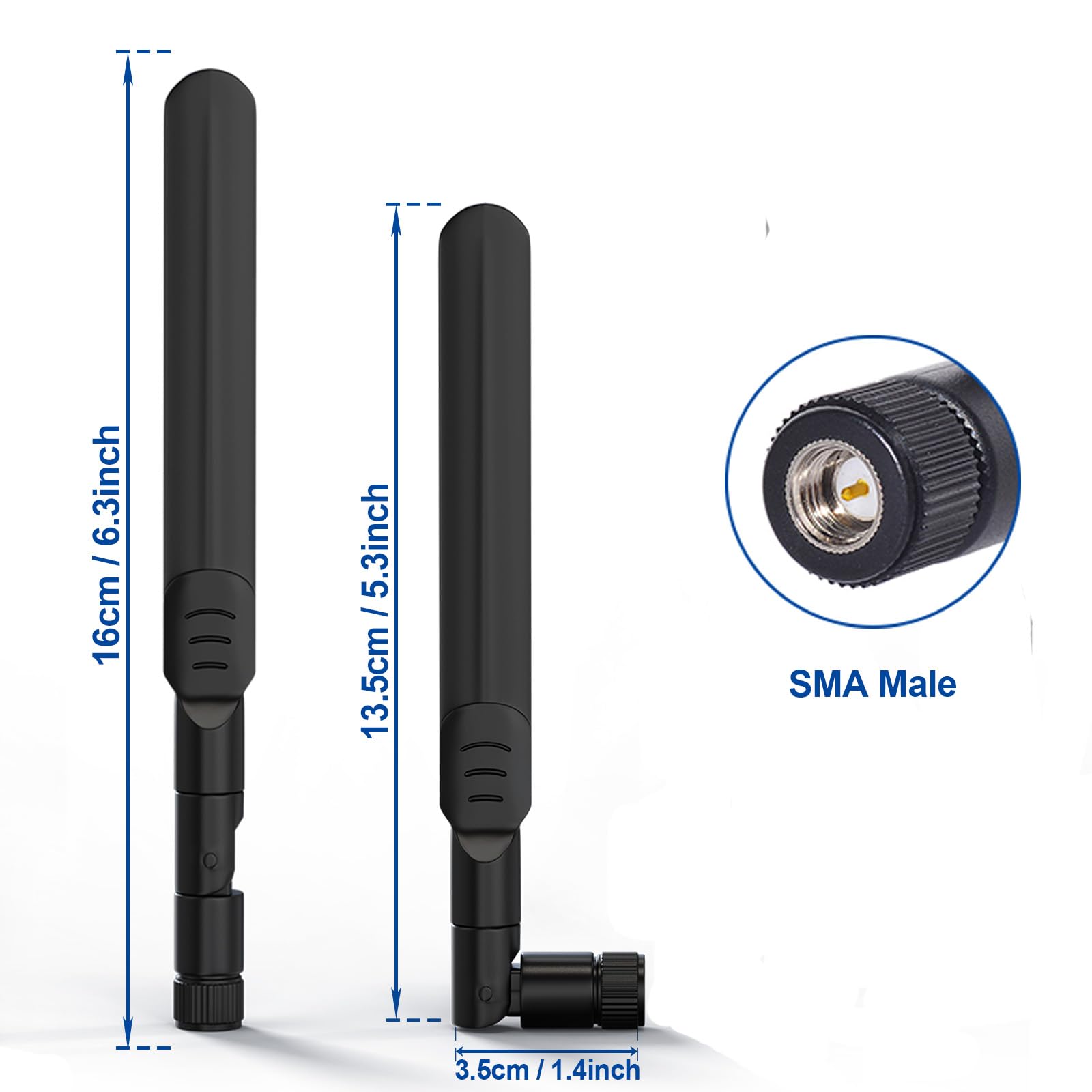 Bingfu 4G Lte 8Dbi Sma Male Antenna (2 Pack) Compatible With 4G Lte Wireless Cpe Router Hotspot Cellular Gateway Trail Camera Ga