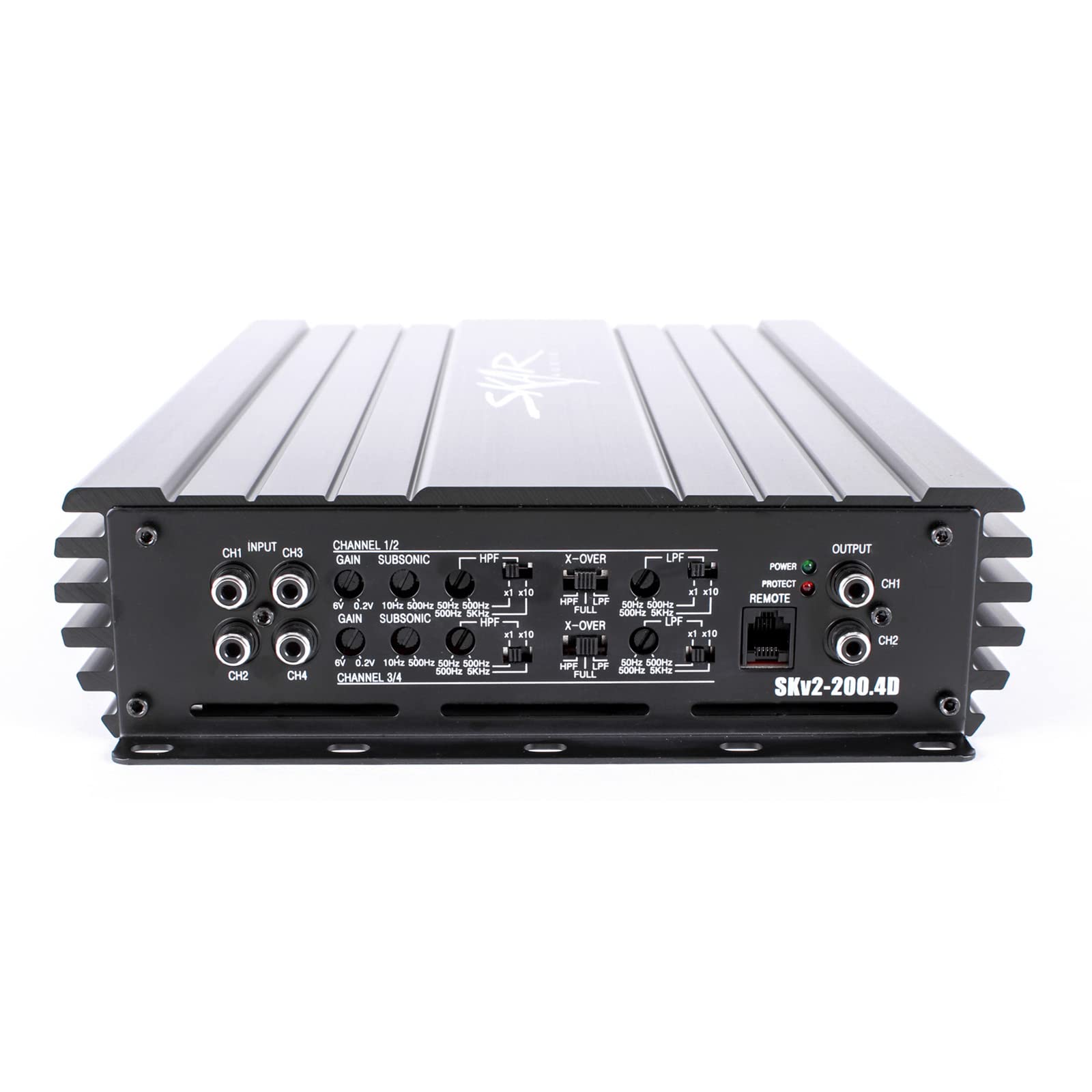Skar Audio Skv2 200.4D Full Range Class D Mosfet 4 Channel Car Speaker Amplifier, 1800W Max Power