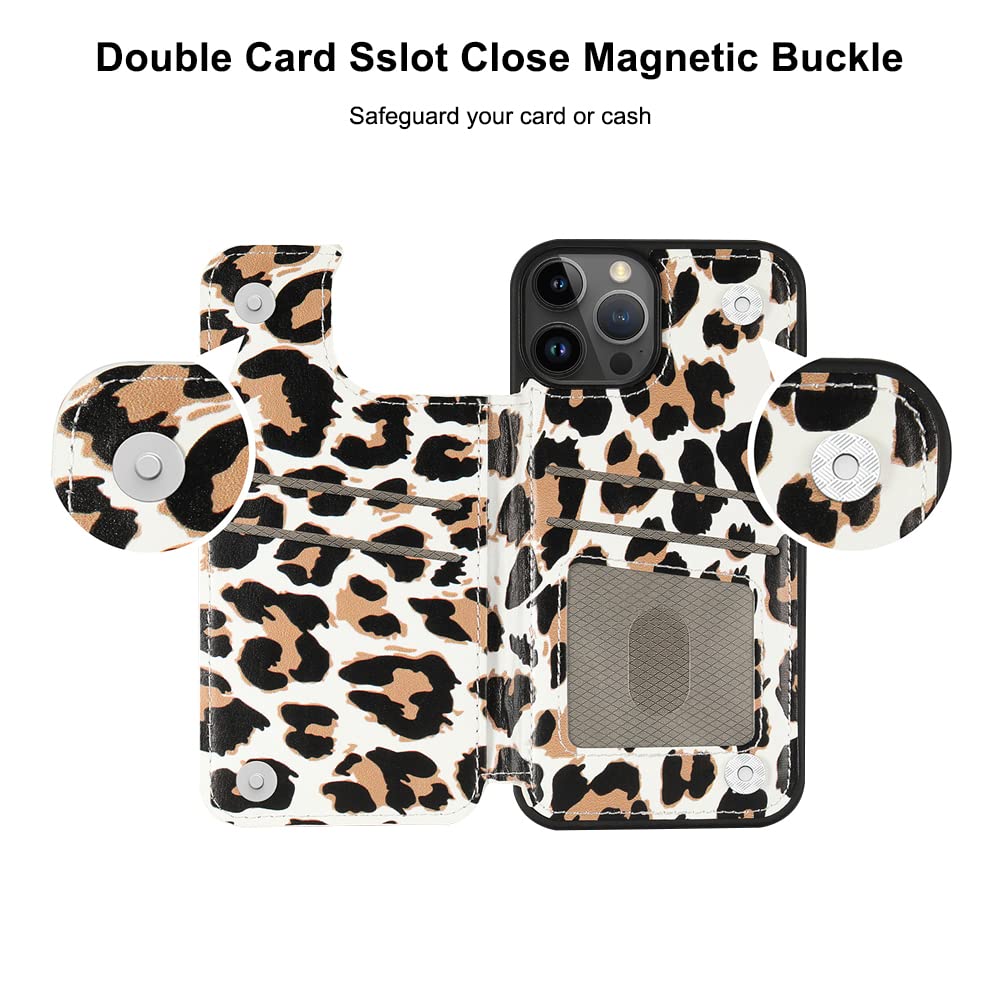 Uluck[5 In 1 For Iphone 14 Pro Max Wallet Case With Card Holder,2 Screen Protector&Camera Lens Protector,Pu Leather Kickstand Ca