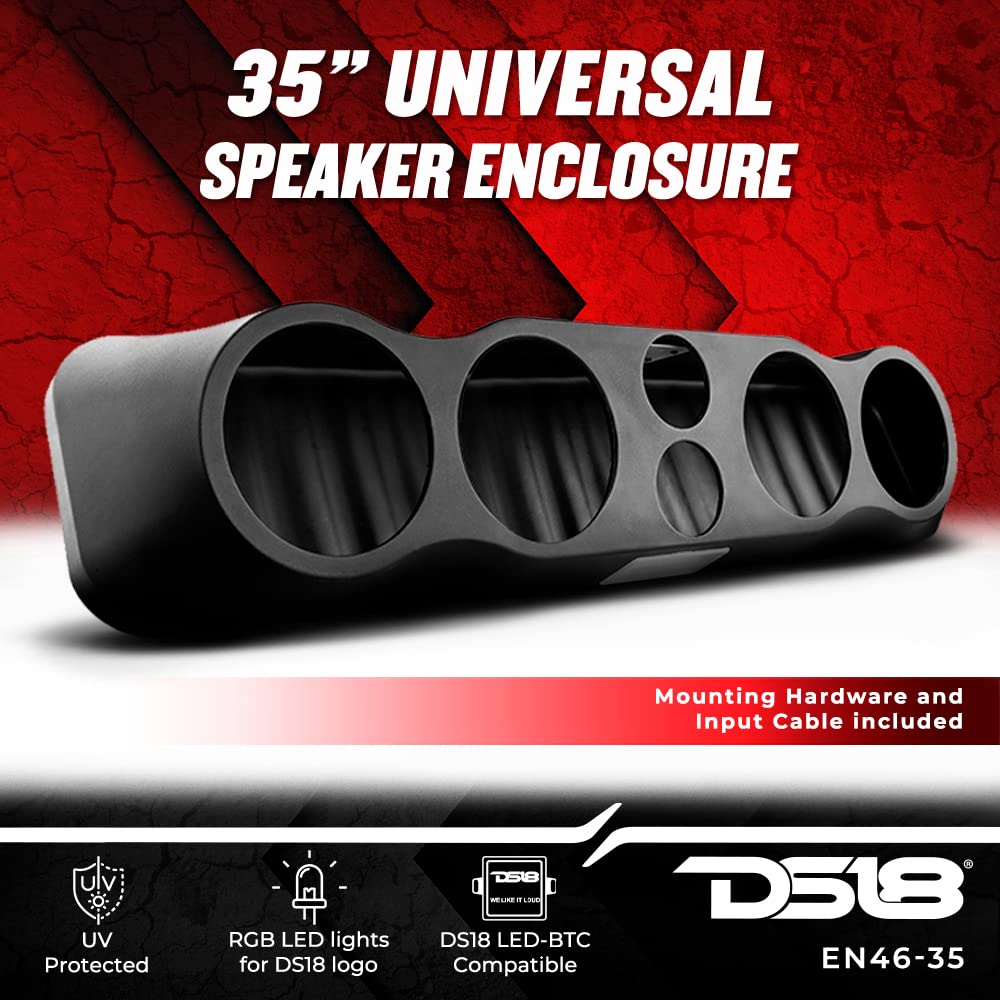 Ds18 Hydro En46-35 High Density Abs 35 Universal Speaker Enclosure, Fits 4 X 6.5 Speakers And 2 X 1    Tweeters - For All Elemen