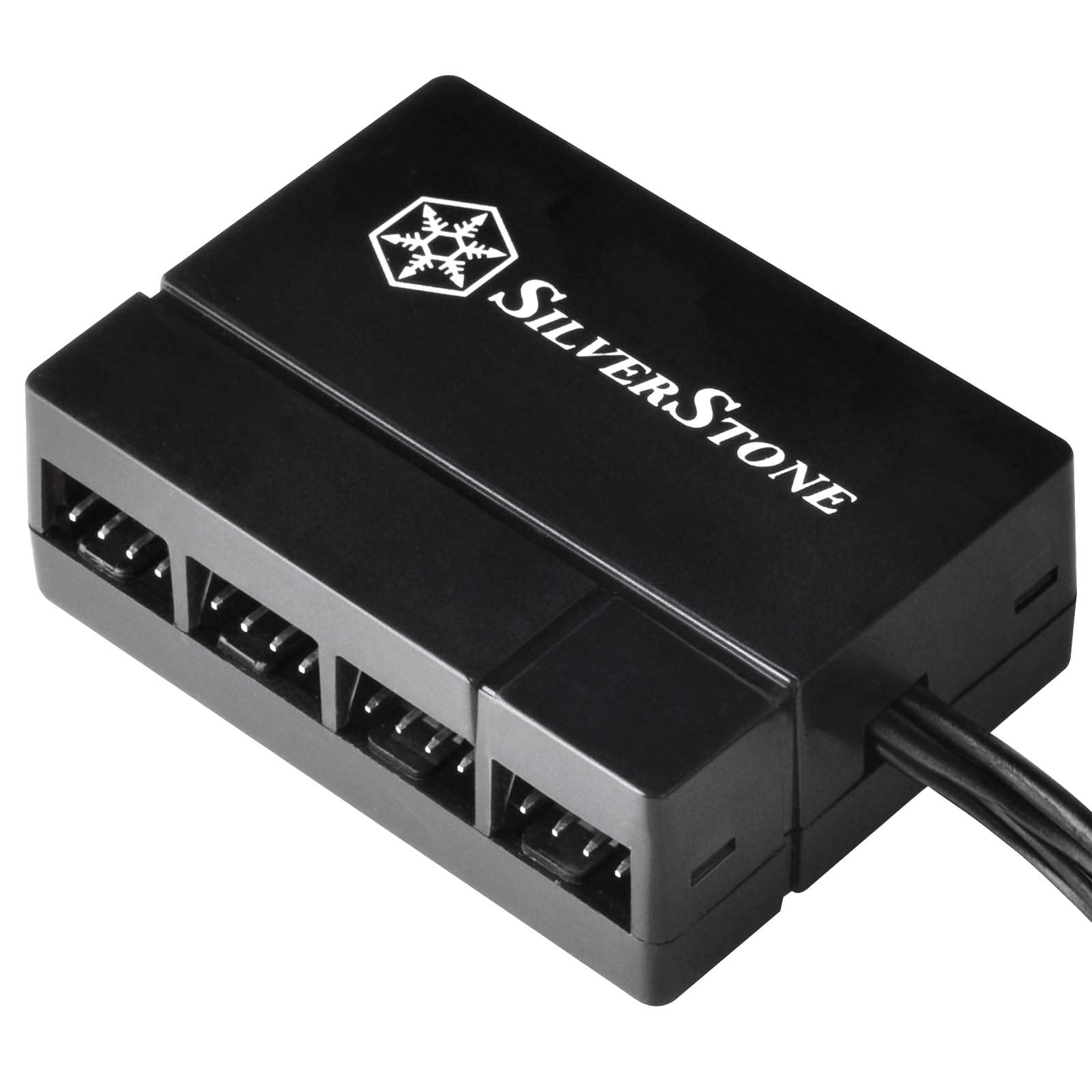SilverStone Technology Silverstone 8Port PWM Fan Hub/Splitter for 4Pin & 3Pin Fans* in Black SSTCPF04USA (Newest Version)