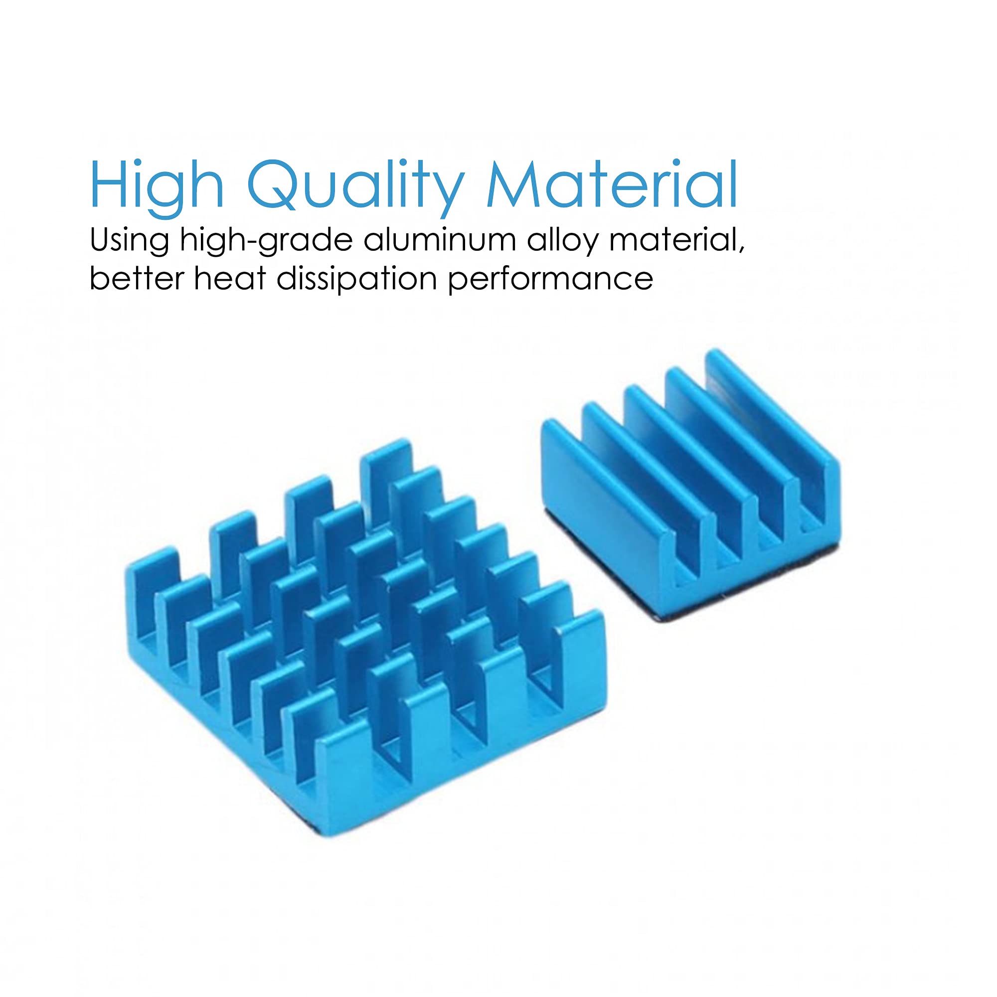 100 Pcs Raspberry Pi 4 Heatsink, Mazerpi Raspberry Pi Heatsink Set Aluminum Heatsink With 3M 8810 Thermal Pad Copper Heatsink Fo