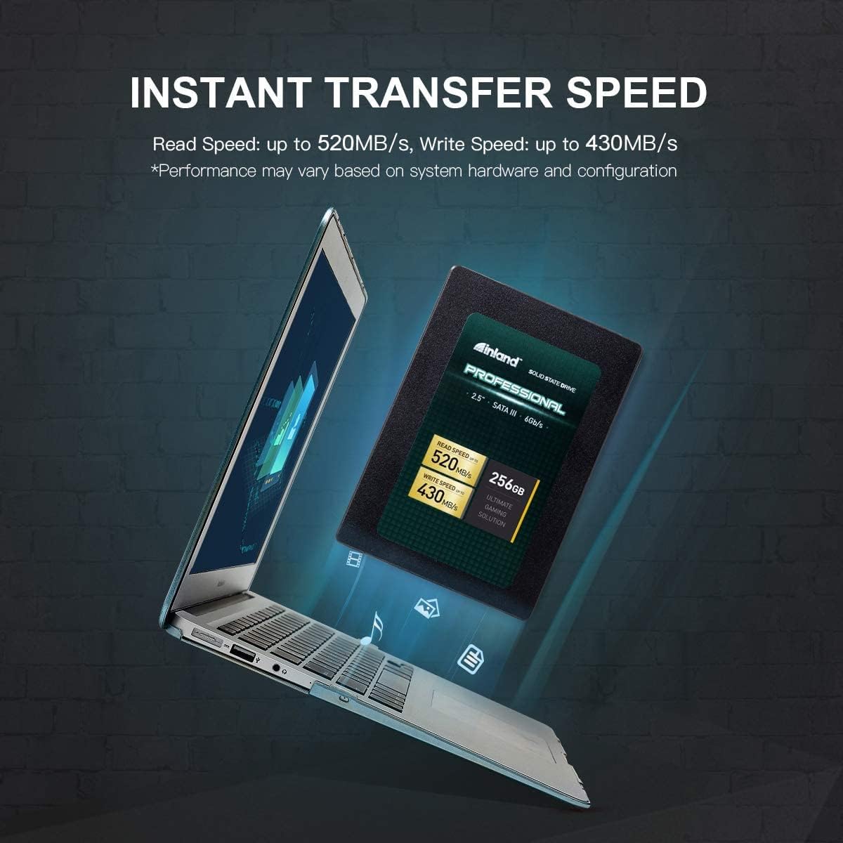 Inland Professional 256Gb Ssd 3D Tlc Nand Sata Iii 6Gb/S 2.5'' Sata Internal Solid State Drive, Upgrade Laptop Pc And Desktops (