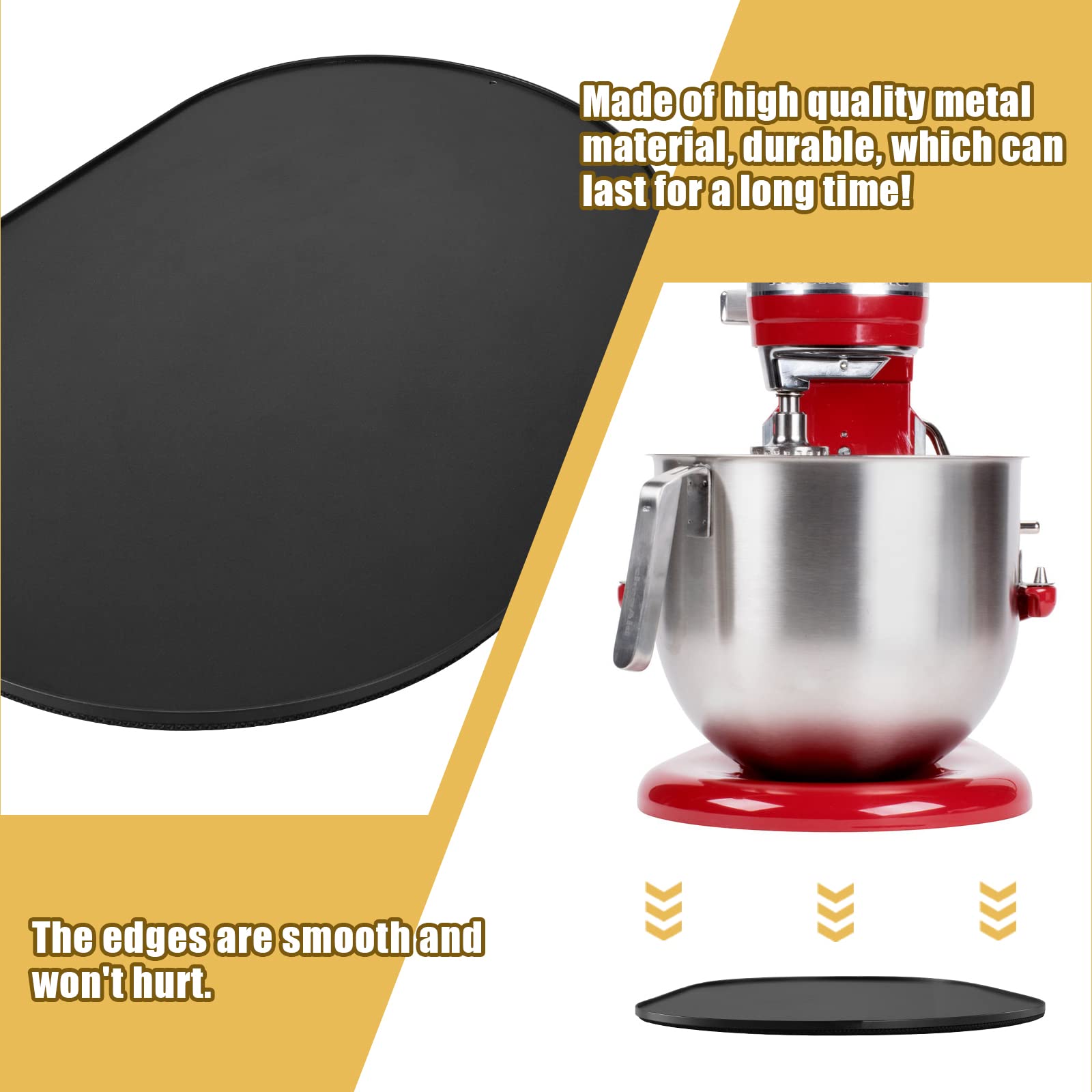 Metal Mixer Slider Mat For Kitchenaid 5 8 Qt Bowl Lift Stand Mixer   Kitchen Appliance Sliding Tray Countertop Mixer Mover Slide