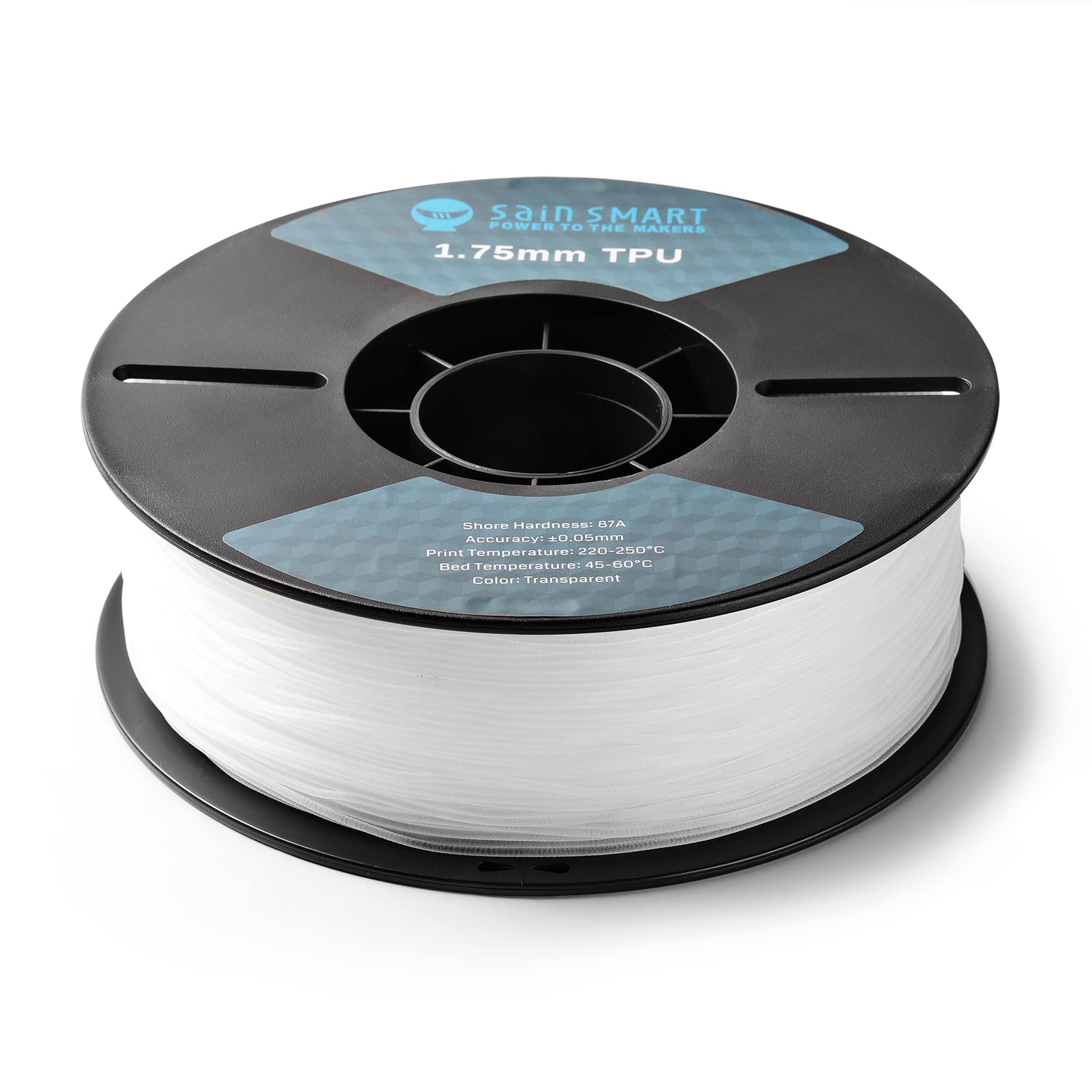 Sainsmart 87A Tpu Filament 1.75Mm Flexible Tpu 3D Printer Filament 1Kg Spool, Natural