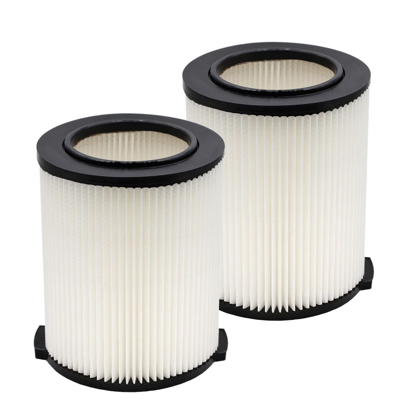 Ioyijoi 2 Pack Standard Wet/Dry Vac Filter Vf4000 Compatible With Ridgid Vacs 5 20 Gallons Vacuum Cleaner, Replacement Vf4000 Fi