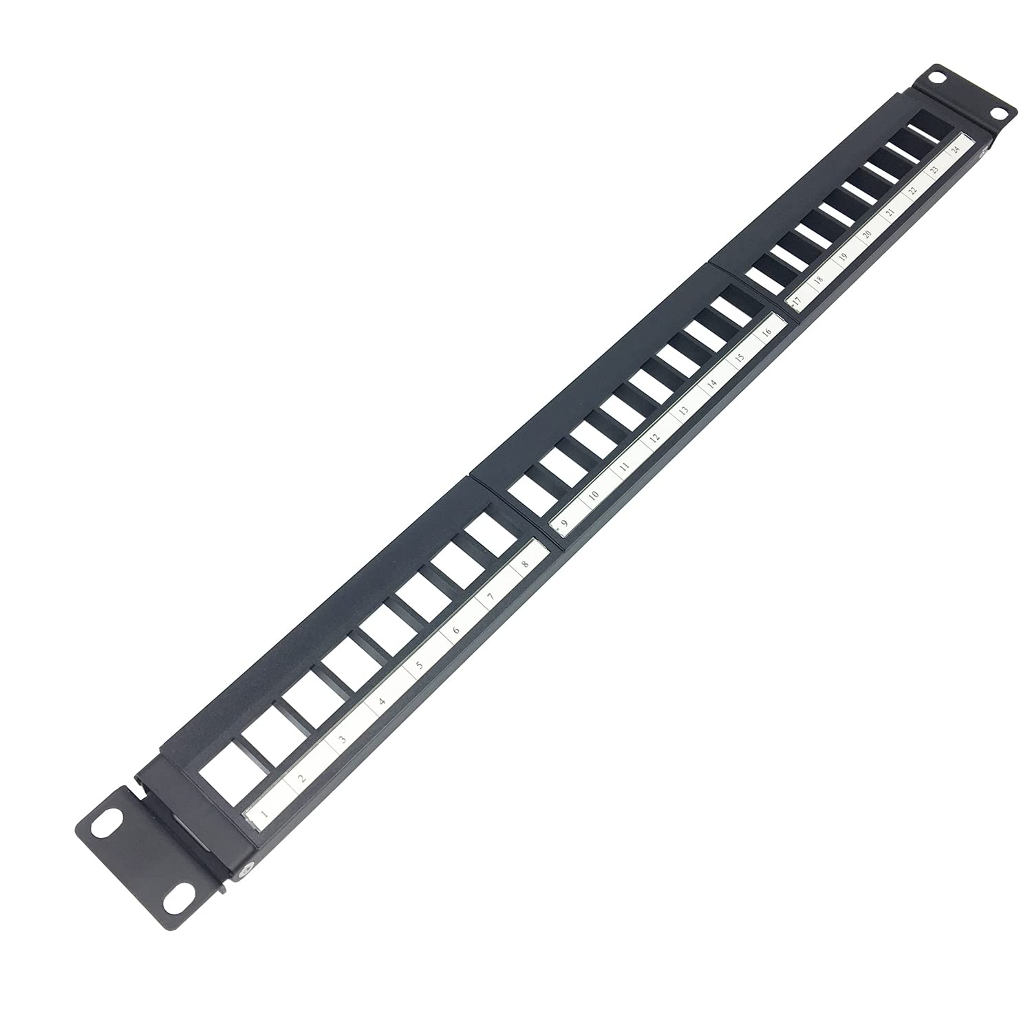 Qiaoyoubang 1U Hinged 24 Port Blank Keystone Patch Panel For 19 Inch Rackmount Or Wall Mount Utp Unloaded Patch Panel For Ethern