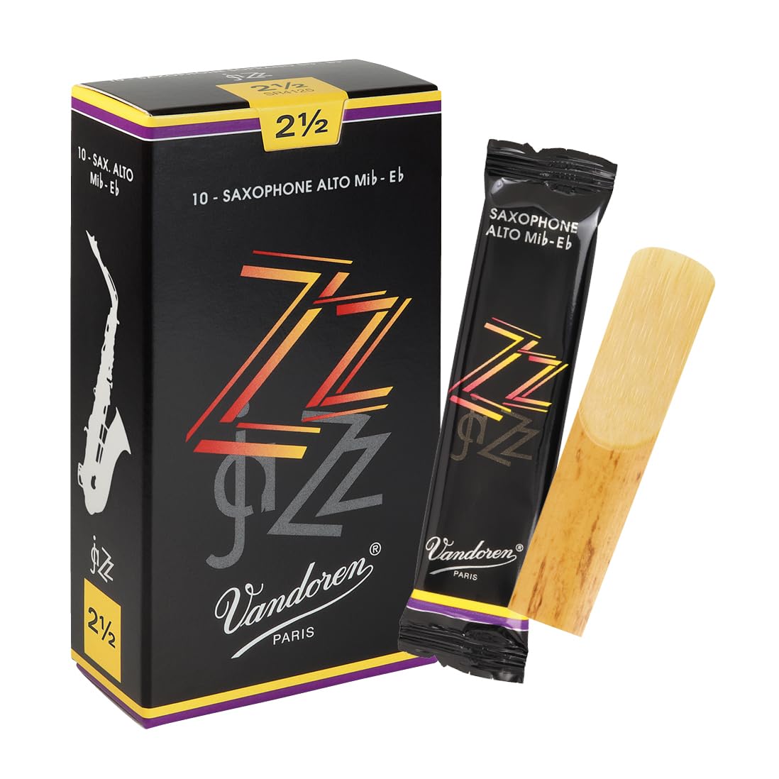 Vandoren Sr4125 Alto Sax Zz Reeds Strength 25 Box Of 10