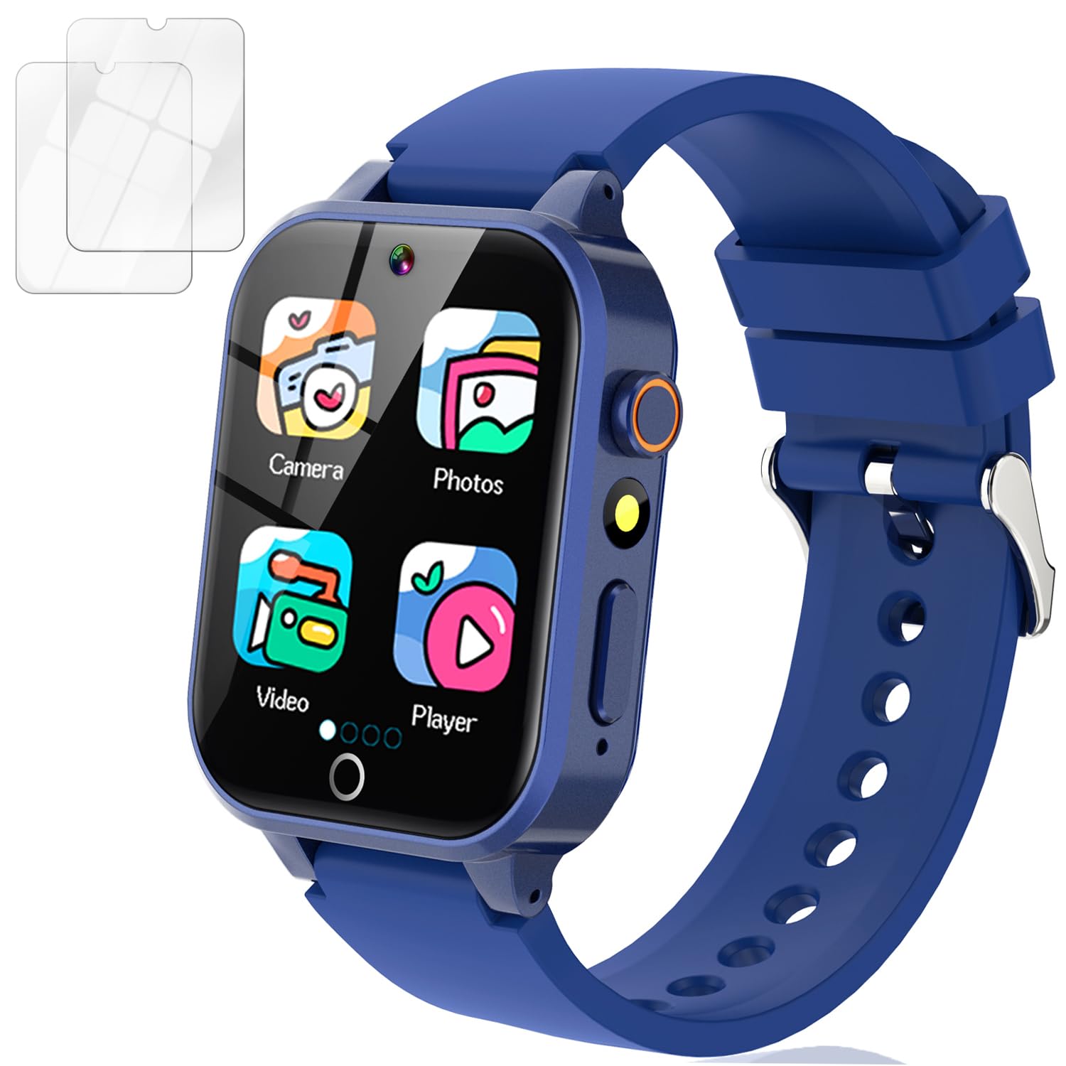 Vakzovy Smart Watch for Kids with 26 Puzzle Games HD Camera MP3 Player Audiobook Video Pedometer Habit Tracking Learn Card Flash