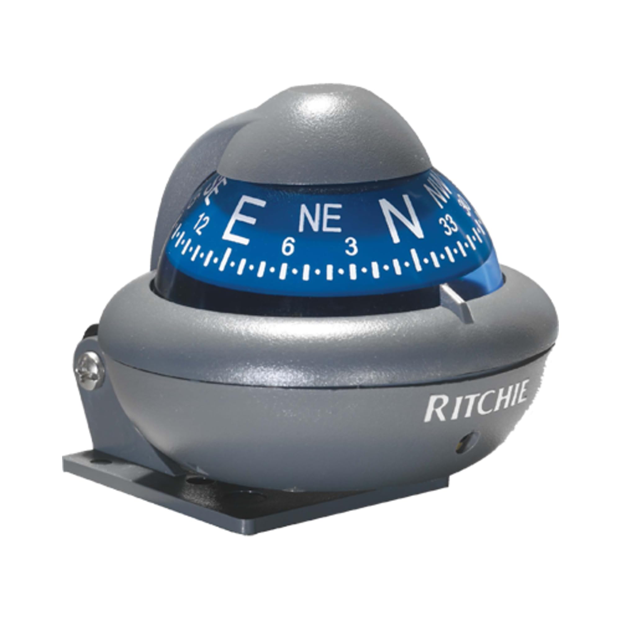 Ritchie Compasses Compass, Automotive, 2'' Dial, Grey