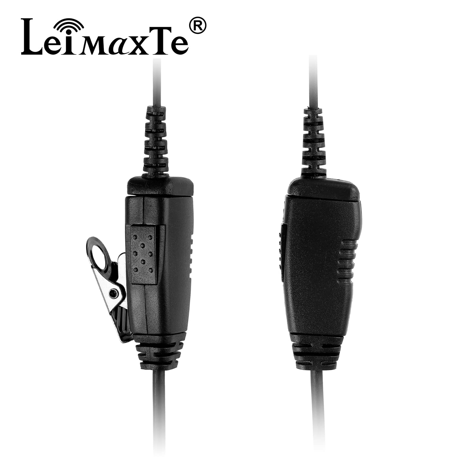 Leimaxte Walkie Talkie Headset Compatible With Baofeng, Kenwood Two Way Radio With Mic Ptt Surveillance Earpiece, C Ring
