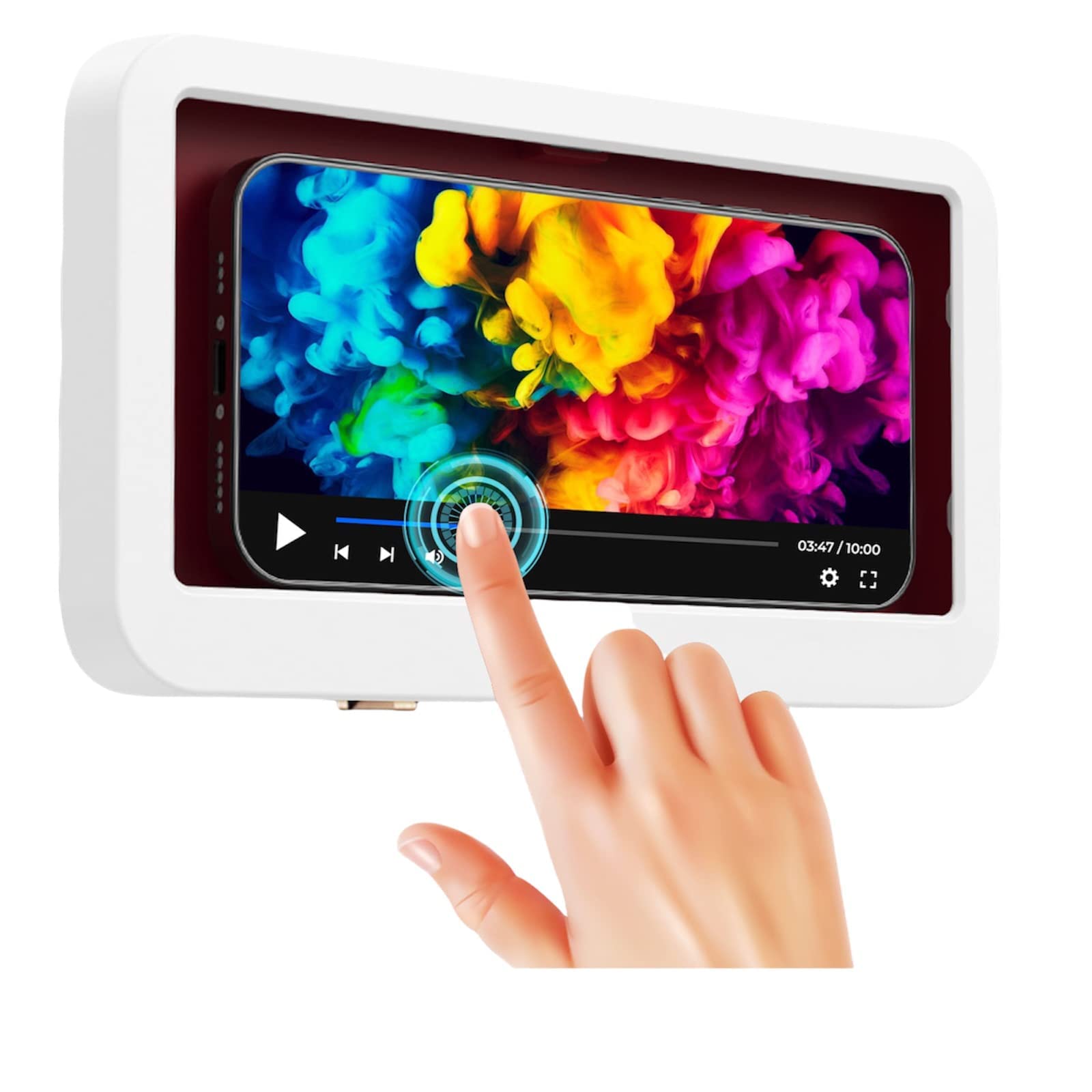 Spread Pixie Dust Phone Holder Wall Mount - Waterproof Bathroom Gadget Accessory Phone Mount (White)