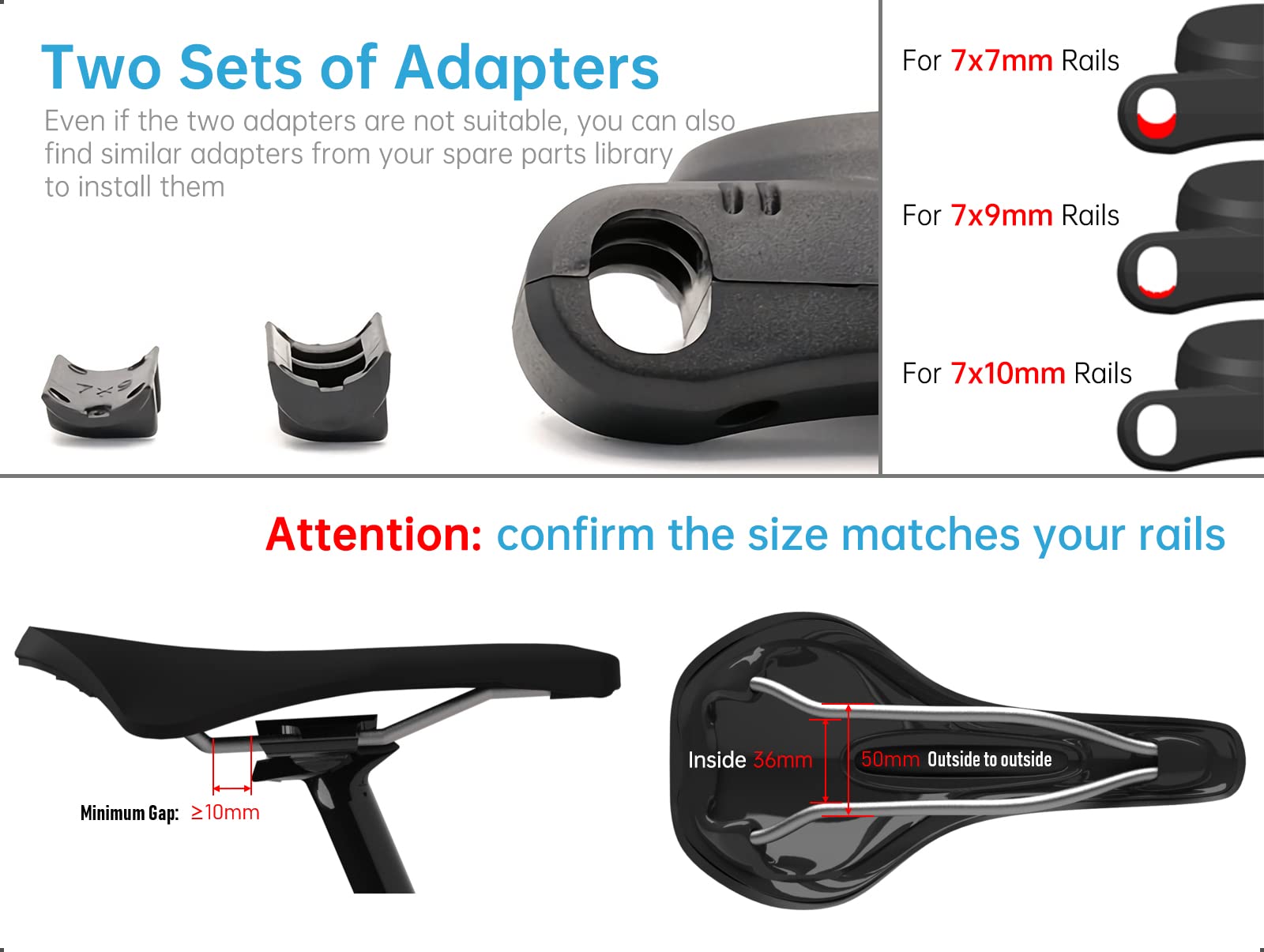 Amzpilot Bike Hidden Mount For Airtag Under The Seat, Bike Gps Tracker Anti Theft Protection. Waterproof Bicycle Saddle Holder F