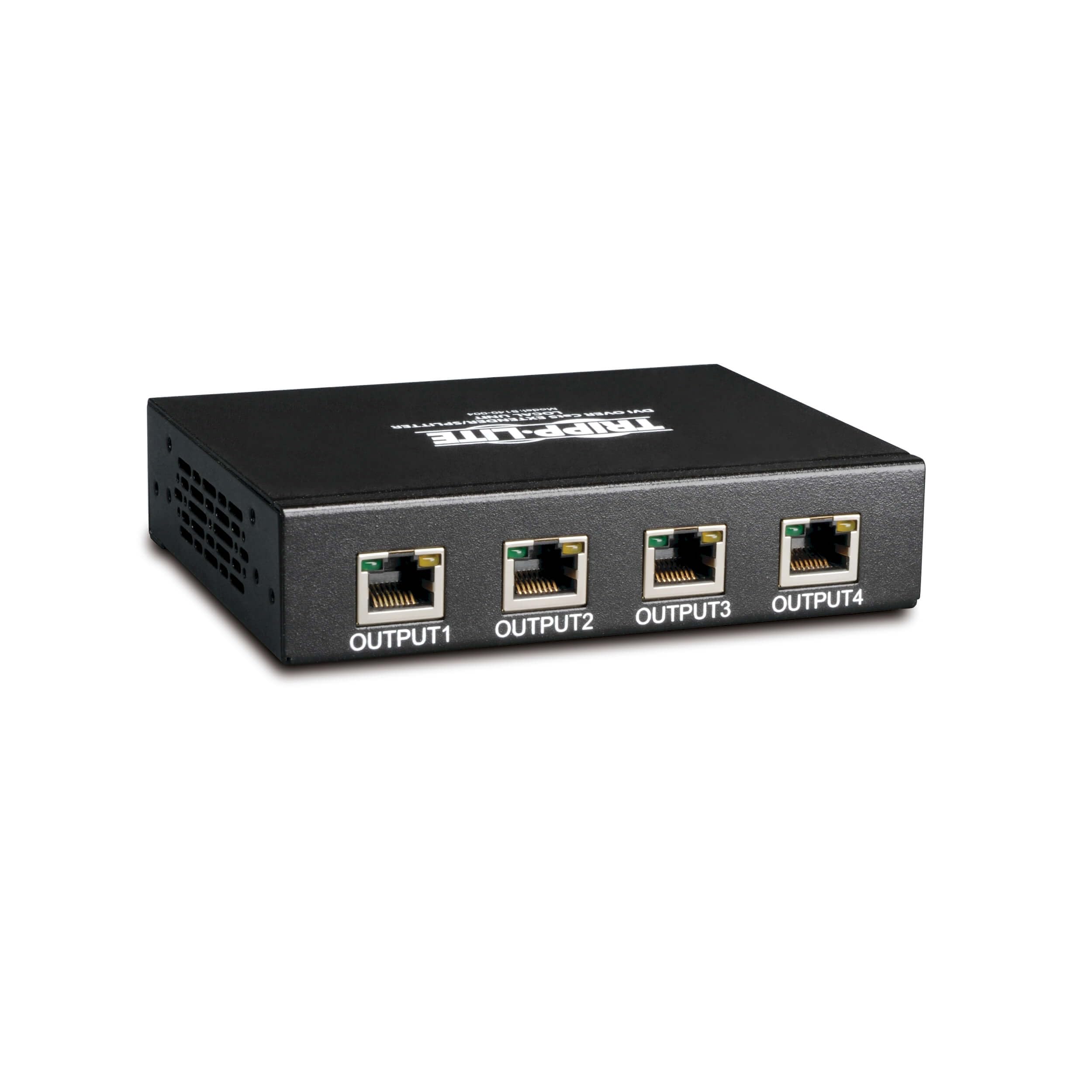 Tripp Lite 4 Port Dvi Over Cat5 / Cat6 Extender Splitter, Video Transmitter 1920X1080 At 60Hz(B140 004) , Black