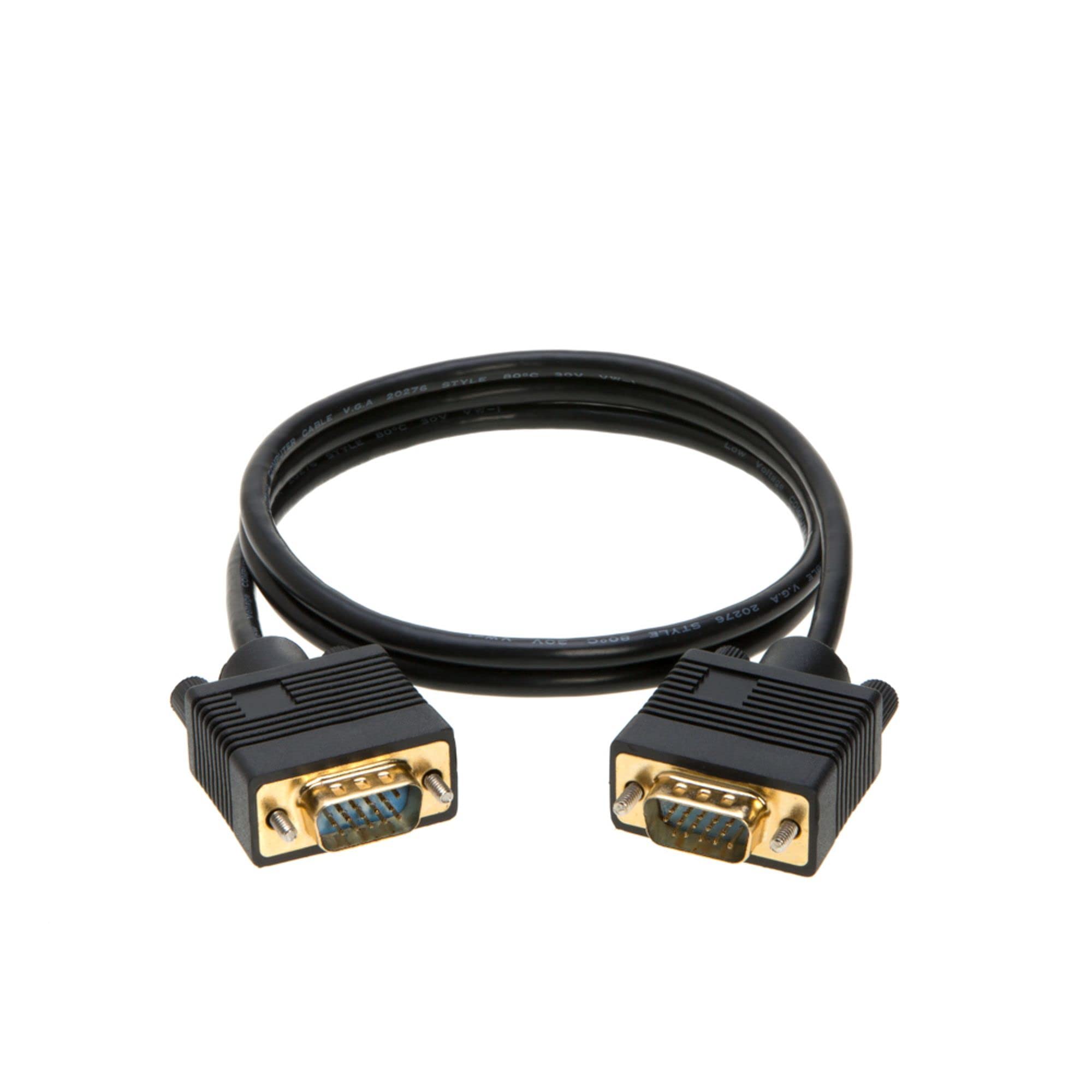Cables Direct Online 6Ft Svga Monitor Cable   Male To Male Vga To Vga 1080P For Pc, Projector, Laptop, Tv