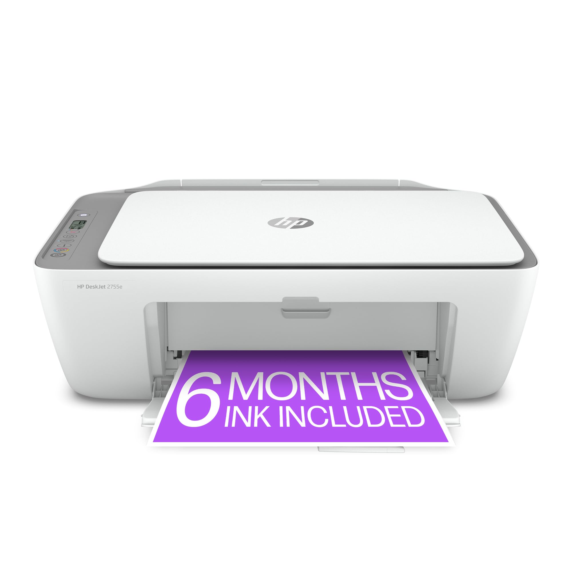 Hp Deskjet 2755E Wireless Color All In One Printer With Bonus 6 Months Instant Ink With Hp+ (26K67A), White