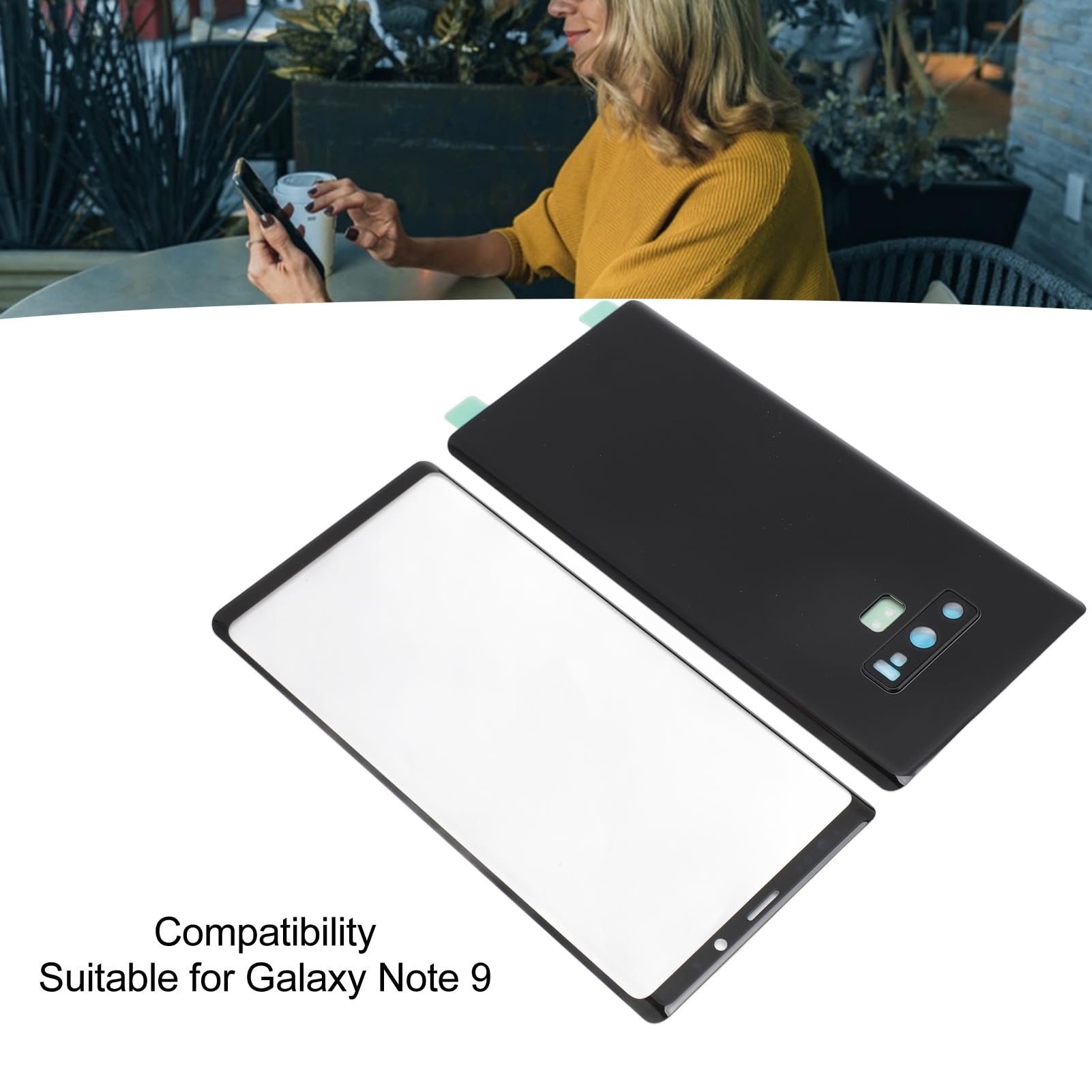 Back Glass Cover And Front Glass Outer Screen Replacement Kit With Camera Lens Tape Repair Tools For Galaxy Note 9