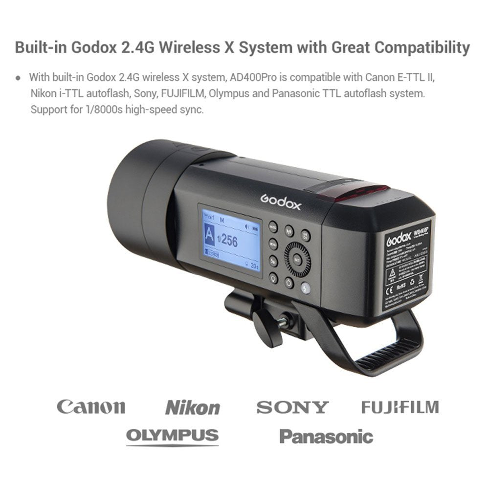 Godox Flash Strobe Ad400 Pro Ad400Pro All In One Outdoor Studio Monolight 400W Photographic Lighting For Canon Sony Nikon Fuji O