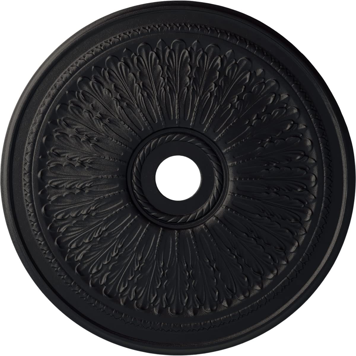 Ekena Millwork Cm29Oasgs Oakleaf Ceiling Medallion, 29 1/8''Od X 3 5/8''Id X 1''P, Hand Painted Steel Gray