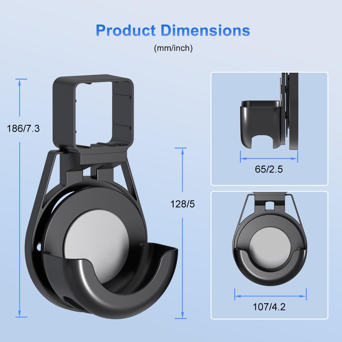 Suptek Wall Mount Holder For Echo Dot 3Rd Gen, Outlet Wall Mount Stand For Alexa, With Built In Cable Management, Wall Screw Or