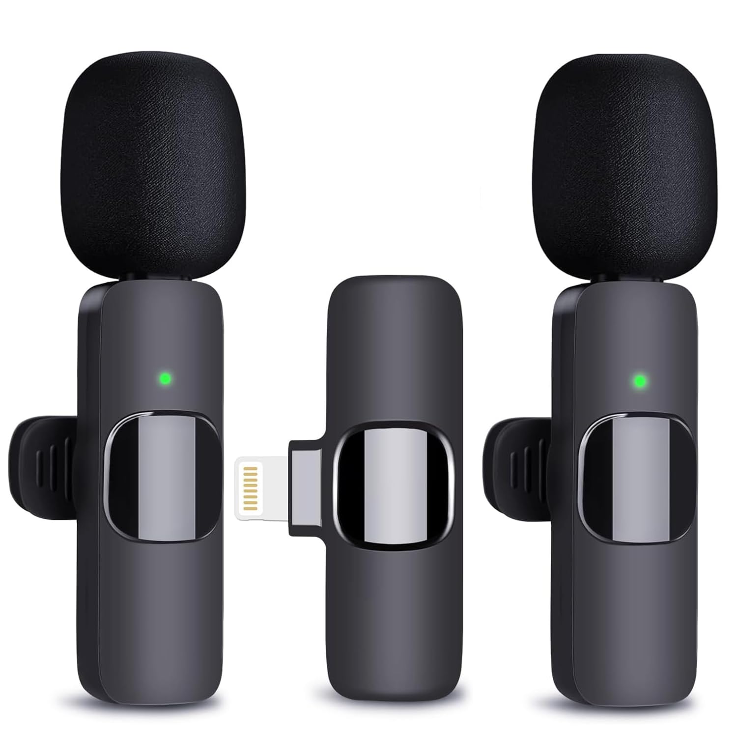 Partyear Wireless Microphone For Iphone, Dual Professional Wireless Lavalier Microphone For Iphone Ipad, Plug Play Wireless Mic