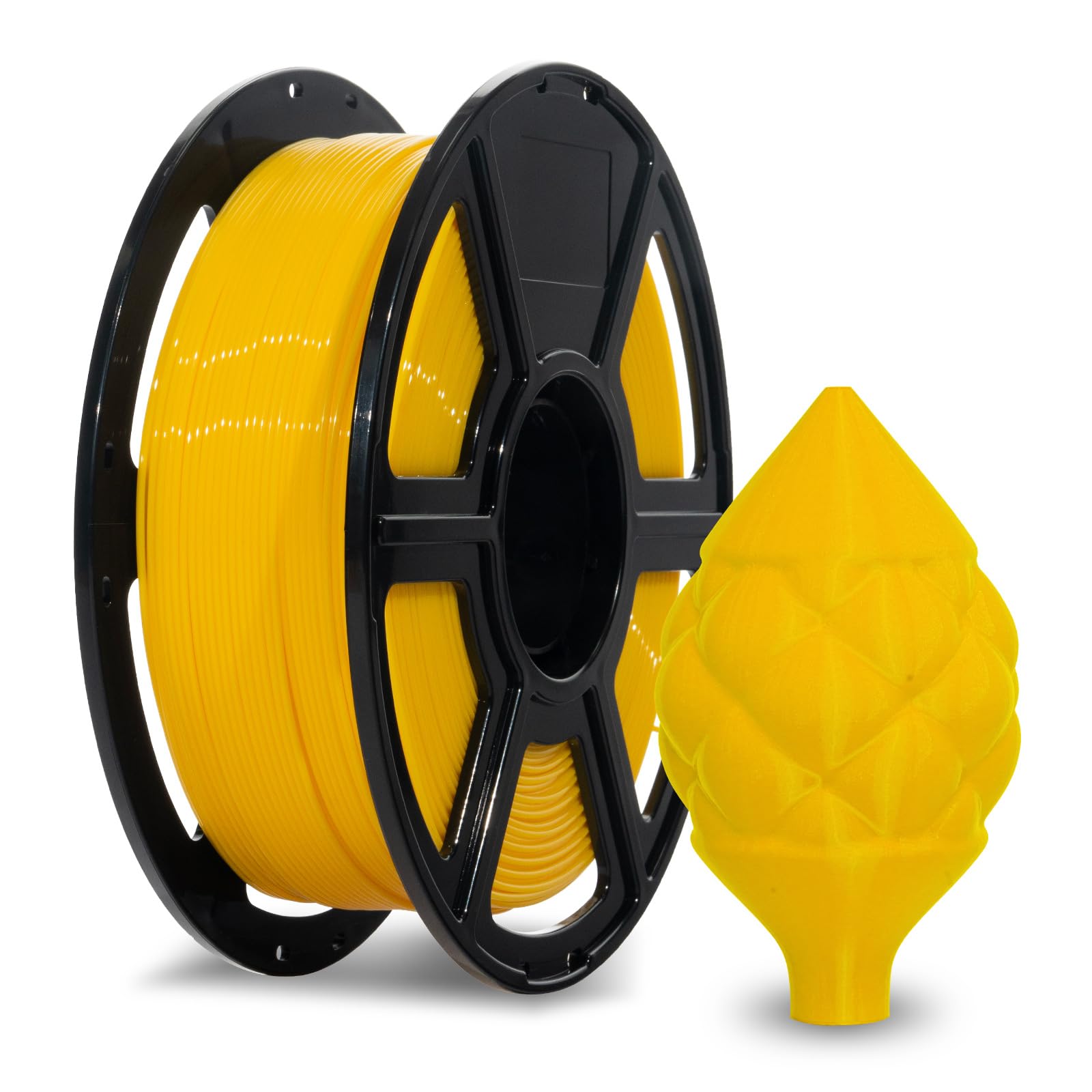 FLASHFORGE ABS Pro Filament 1.75mm Yellow, 3D Printer Filament 1kg (2.2lbs) Spool-Dimensional Accuracy +/- 0.02mm, Hot Deformati