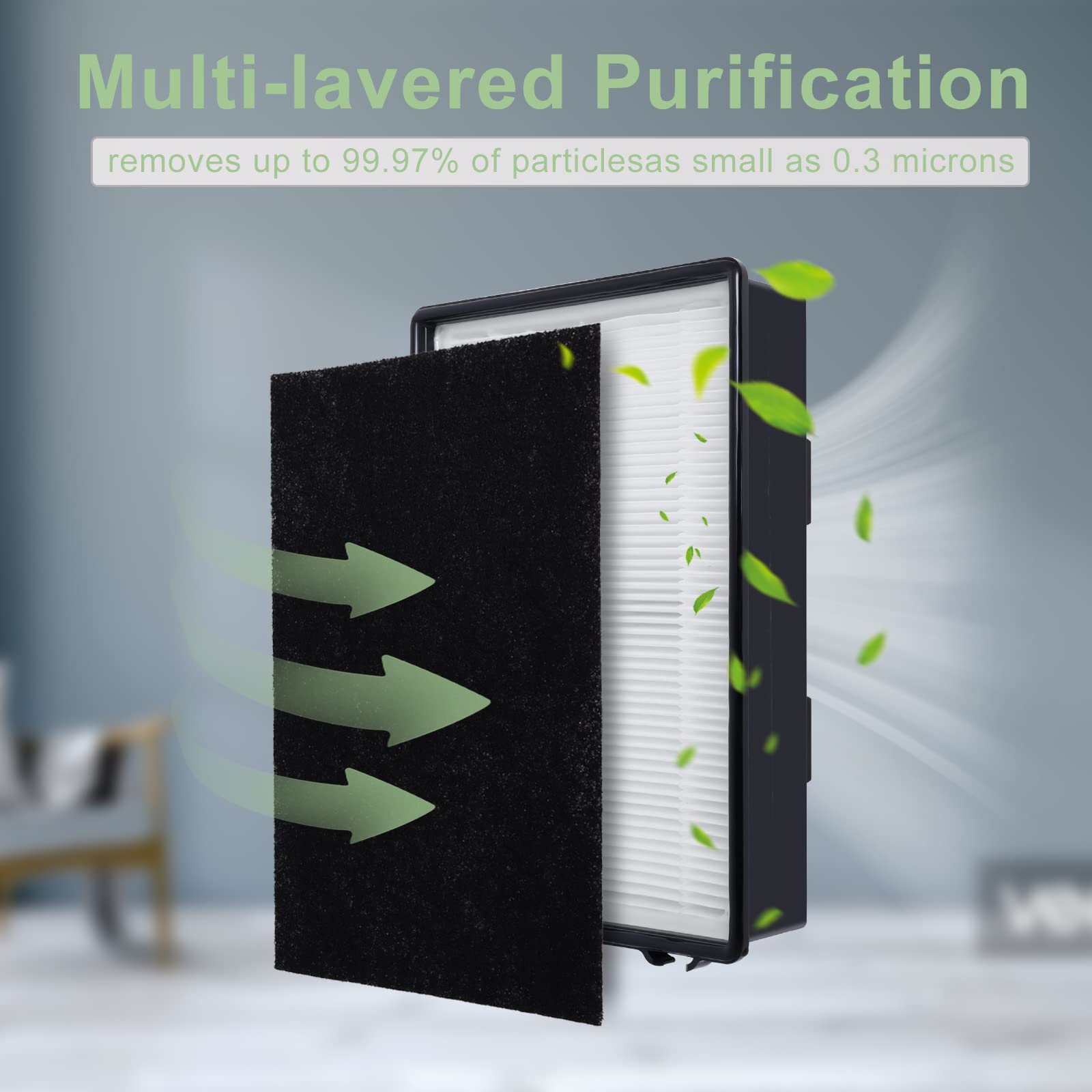 Hapf600 Hepa Filter Replacement Compatible With Holmes Air Purifier True Hepa Filter B&Carbon Pre Filters, Replace Hapf600D Hapf