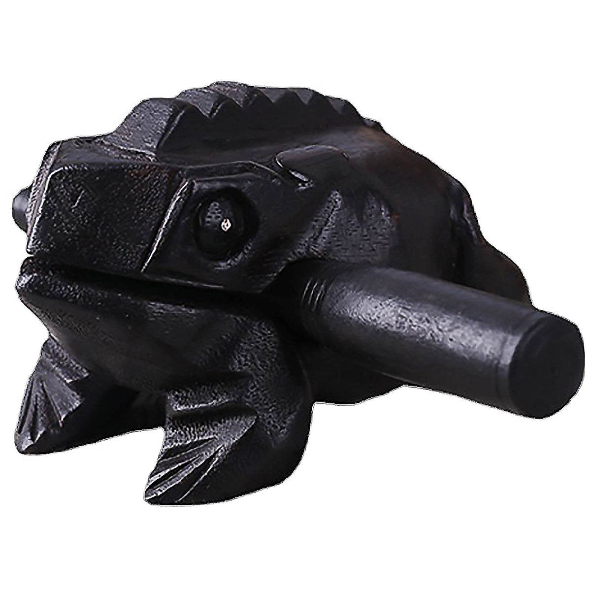 3.5'' Wooden Frog Guiro Rasp Instrument   Percussion Musical Tone Block Craft (Black)