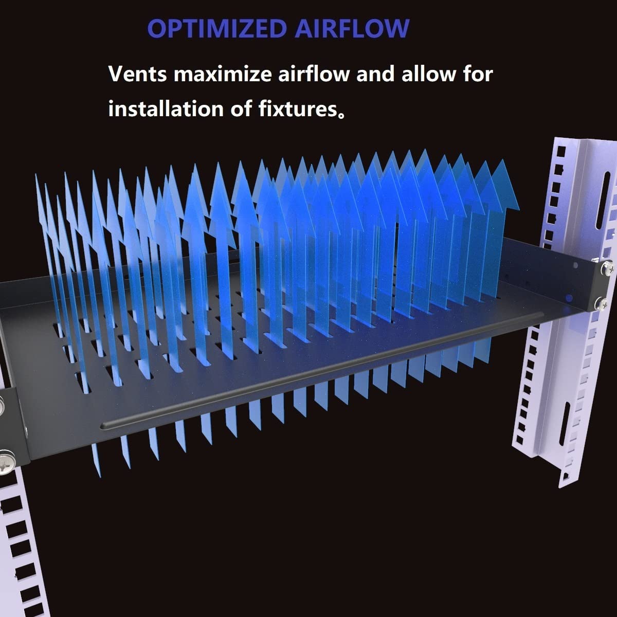 Jingchengmei 1U Vented Server Rack Shelf Disassembled 10 Inches Deep Universal Rack Tray No Lip For 19 Inches Network Cabinet Or
