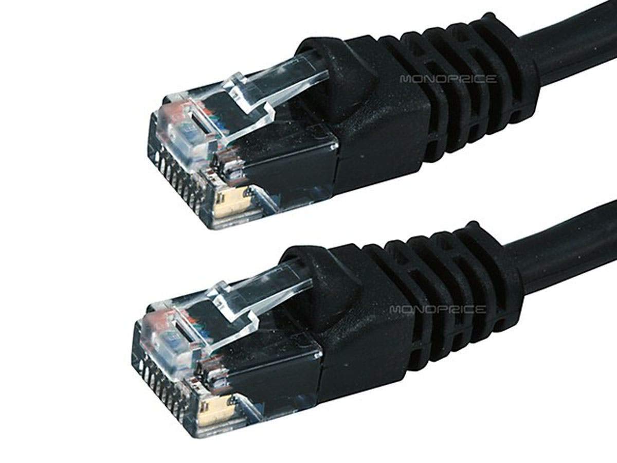 Monoprice 103419 Cat6 Ethernet Patch Cable   Network Internet Cord   Rj45, Stranded, 550Mhz, Utp, Pure Bare Copper Wire, 24Awg,