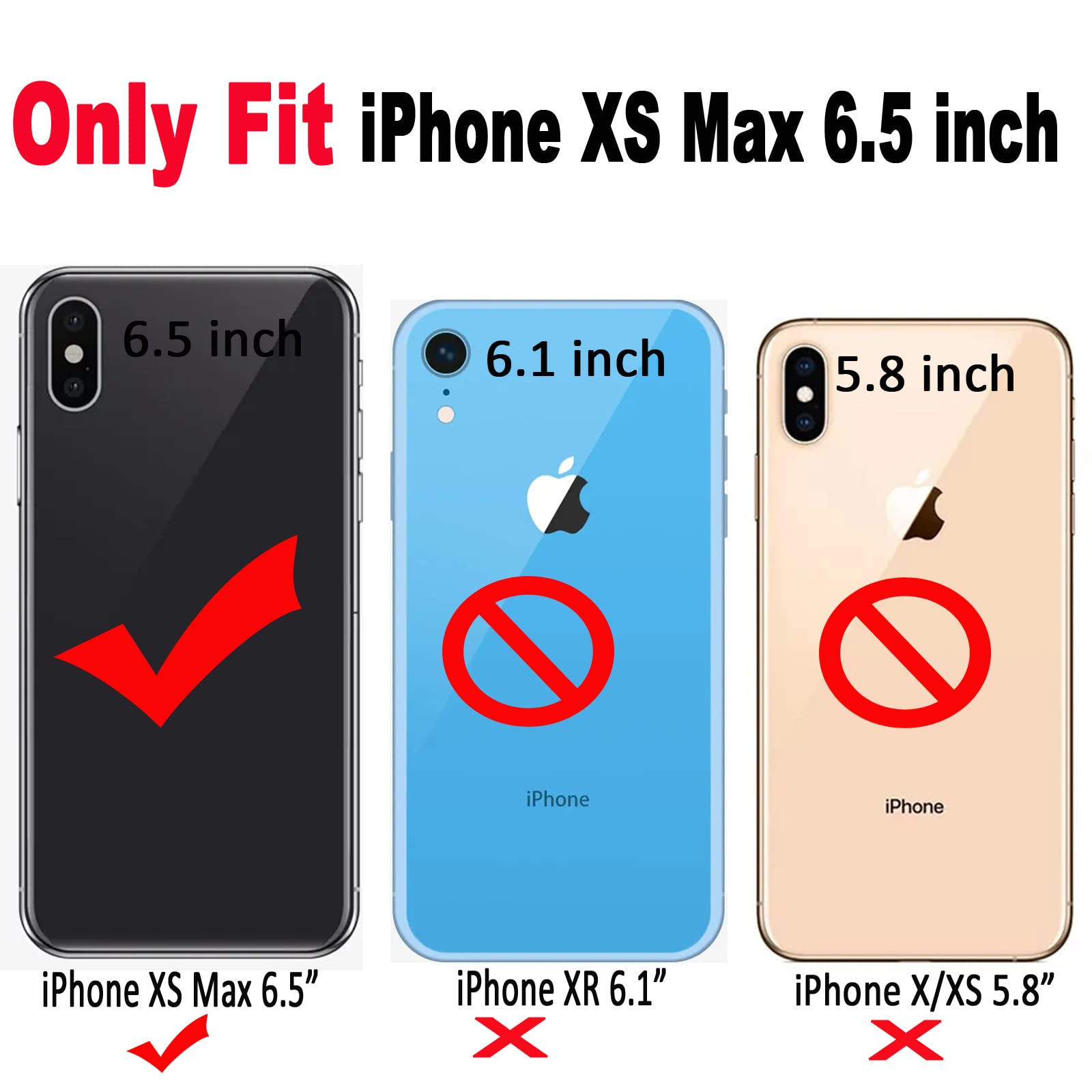 Qokey For Iphone Xs Max Case 6.5'' Curly Wave Edge Design Transparent Bling Glitter Star Shiny Case Cute Clear Transparent Full