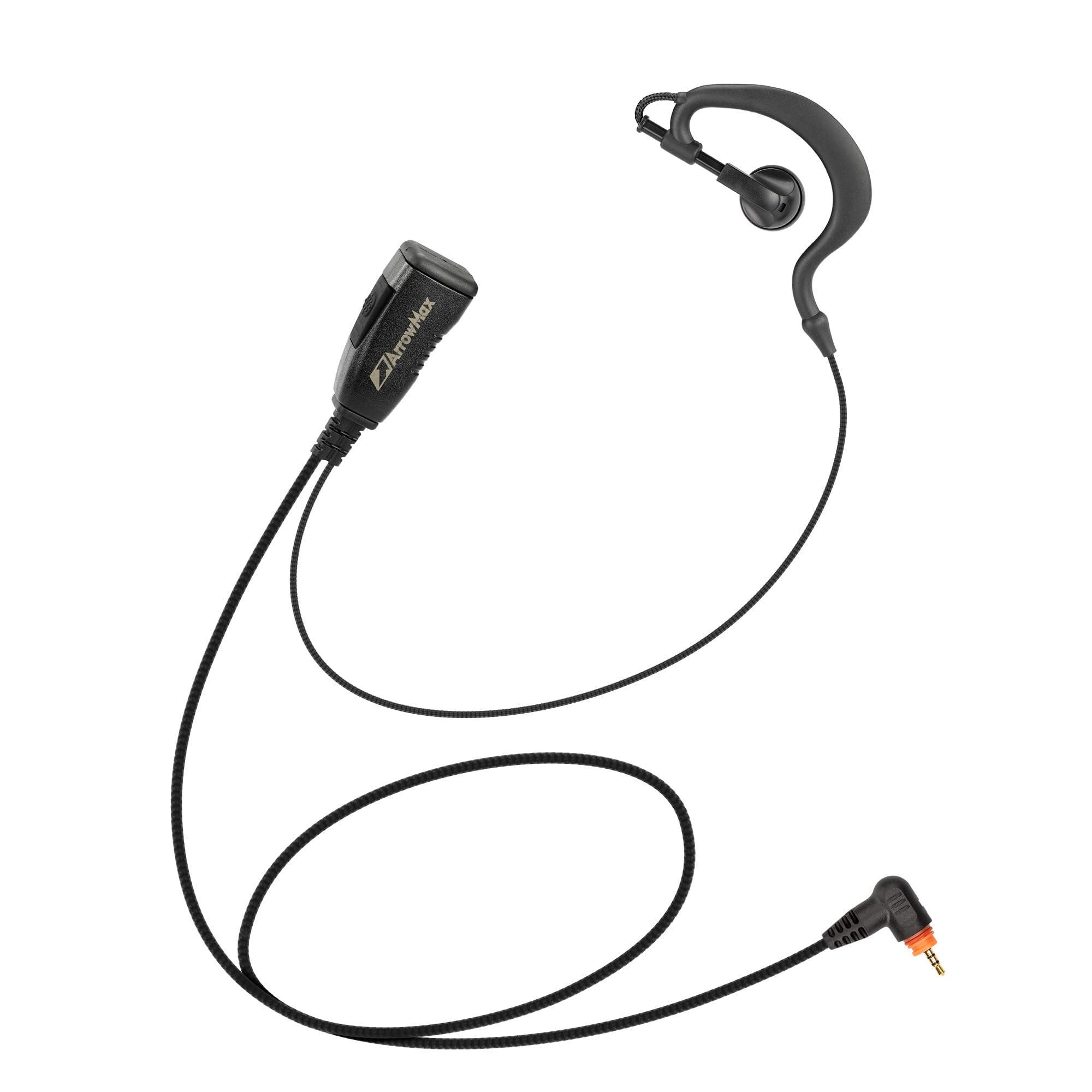 Arrowmax Aeh1500 M12 G Shape Style Braided Cable Earpiece Style In Line Ptt Compatible With Motorola Two Way Radios Sl7550E Sl7580 Sl300 Sl3500E Sl4000 Sl8550E Sl1K Tlk100 Dlr110 Curve