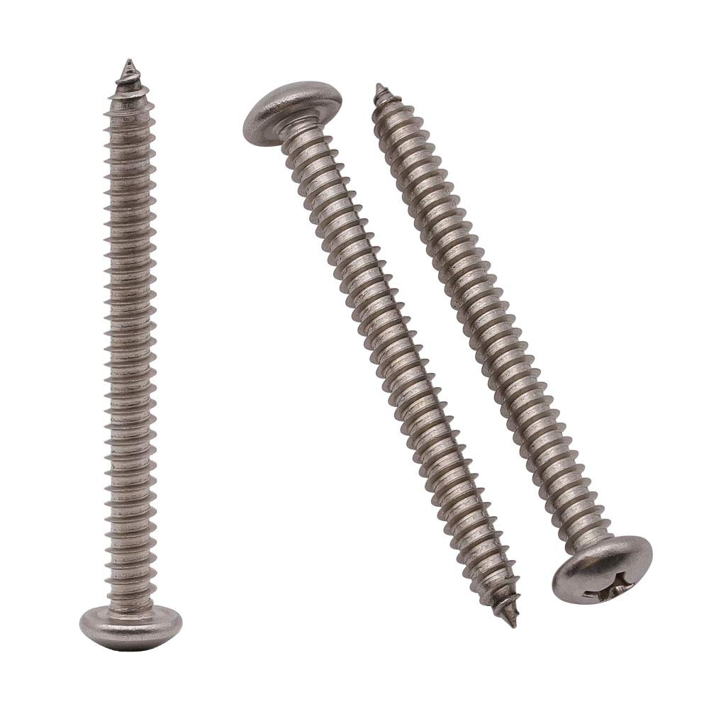 14 X 1 14 (30 Pack) Stainless Steel Phillips Pan Head Wood Screws, Stainless Steel 304 (18 8), Pan Head Sheet Metal Screws Self