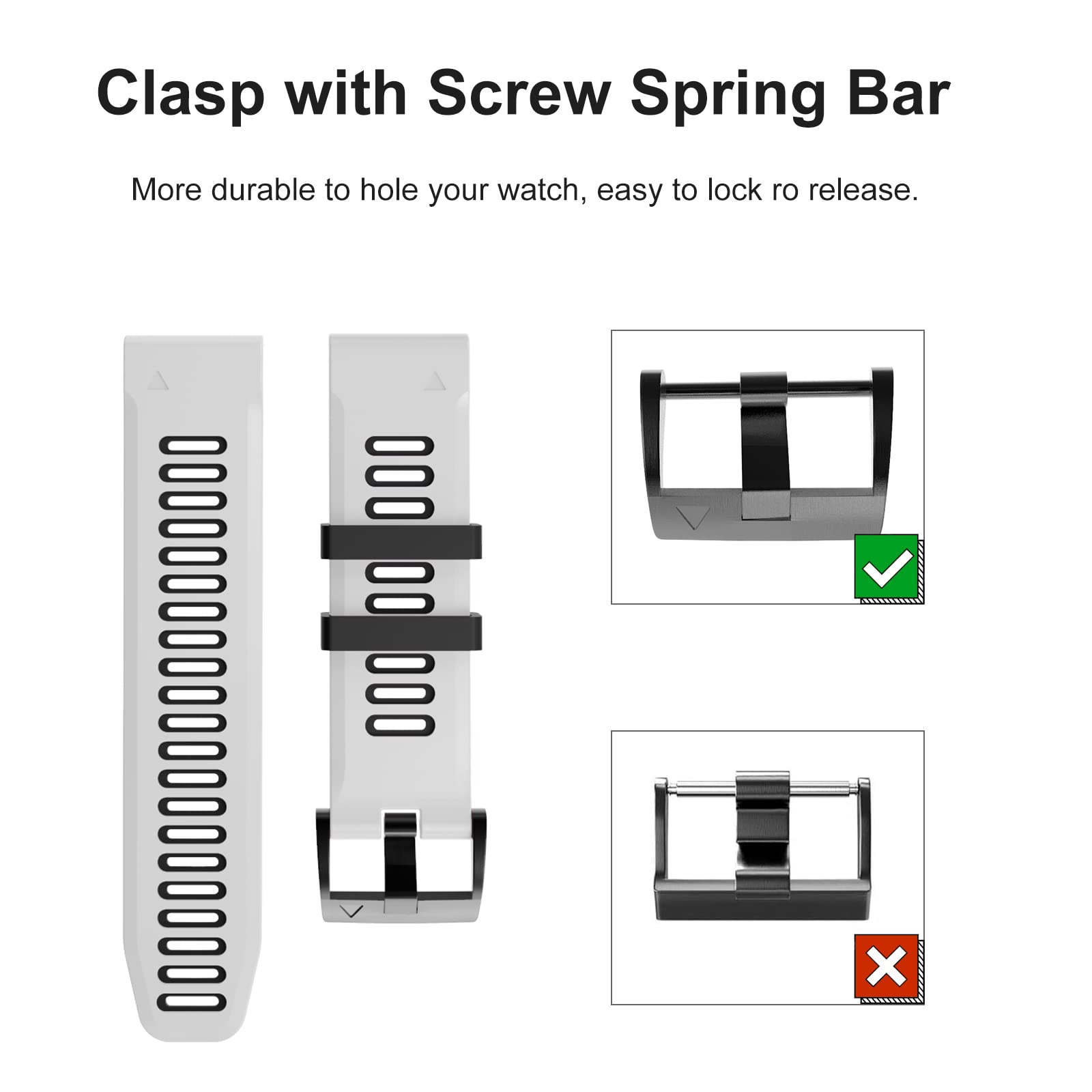 Overstep Compatible With Garmin Fenix 6 Watch Band, 22Mm Quick Fit Replacement Strap For Fenix 6 Pro/Fenix 5, 5 Plus/Fenix 7/For