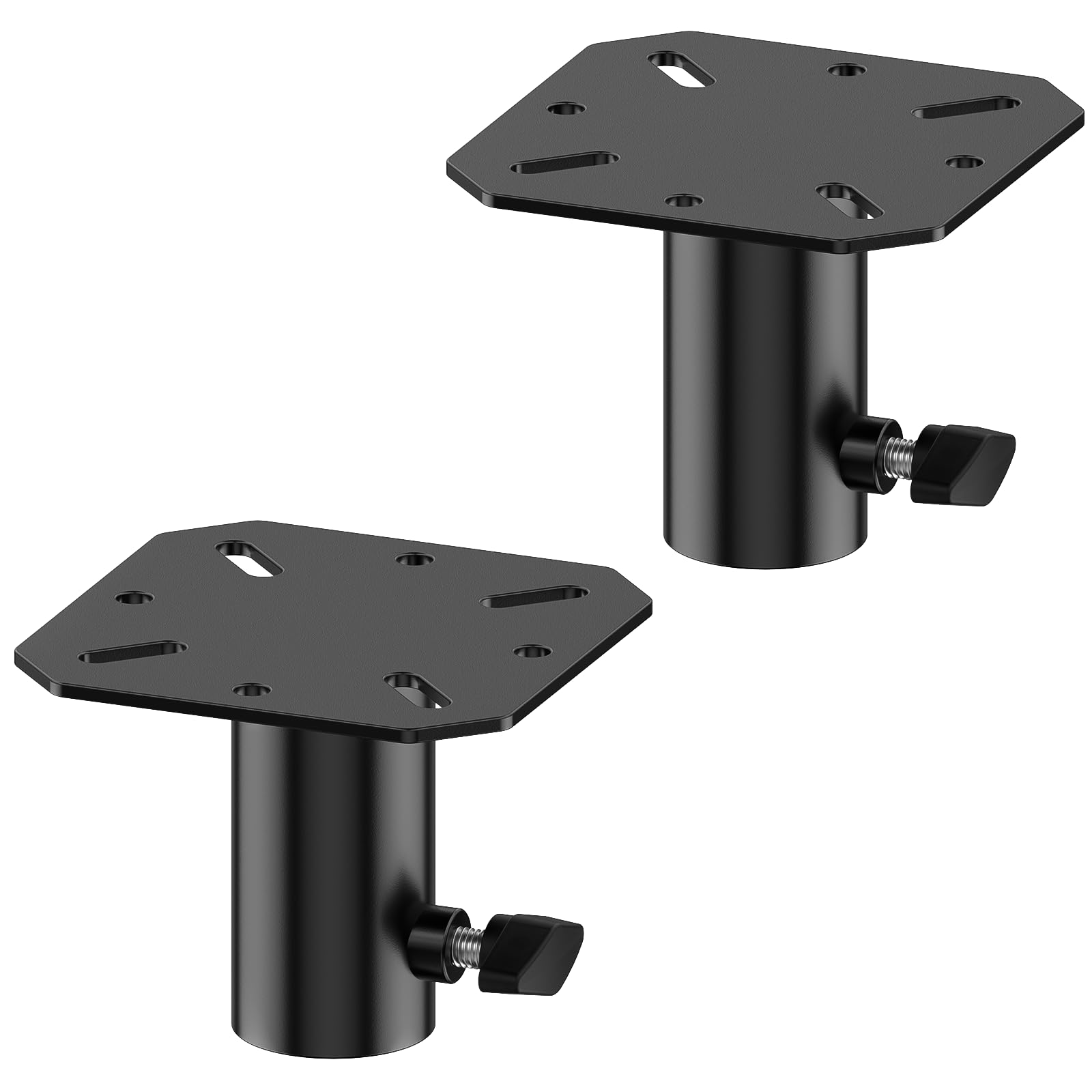 Metal Speaker Stand Mounting Plate for Standard 35mm Speakers Pole or Tripod Stands - 35mm Speaker Adapter Bracket for Pro Audio