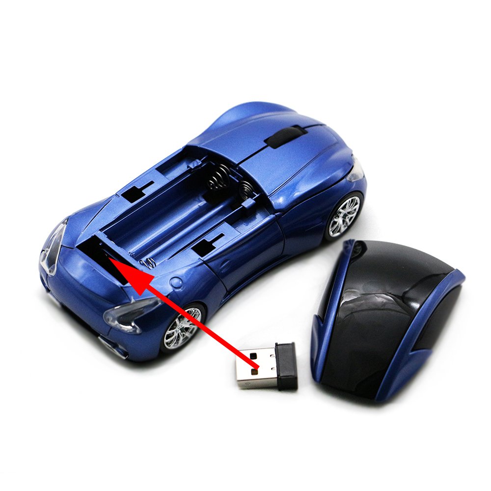 Usb Wireless Mouse Sports Car Mouse Ergonomic Computer Cordless Optical Mice With Led Flash Light
