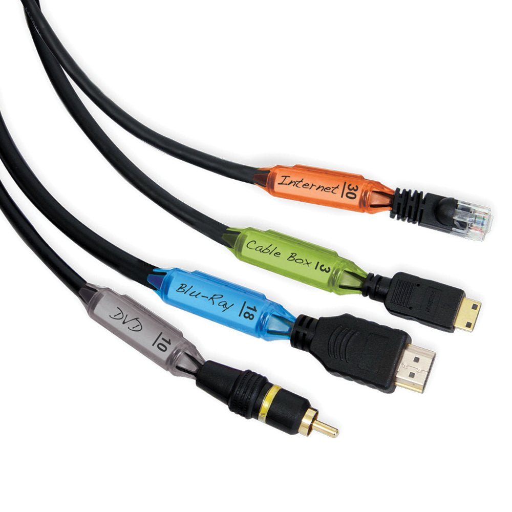 Dotz Cord Id Pro Cord And Cable Identification System, 100 Count Bag, Assorted Colors (Dci151M)