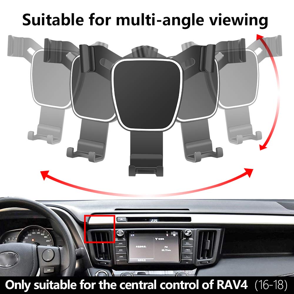 Musttrue Car Phone Holder For 2013-2018 Toyota Rav4 Auto Accessories Navigation Bracket Interior Decoration Mobile Cell Phone Mo