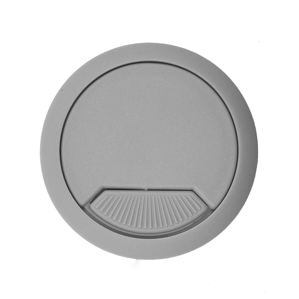 Modket M4327 51 Gry 3 Pc Computer Cord Cable Wires Organizer Hole Cover 2'' Gray Plastic Desk Grommet   3 Pack