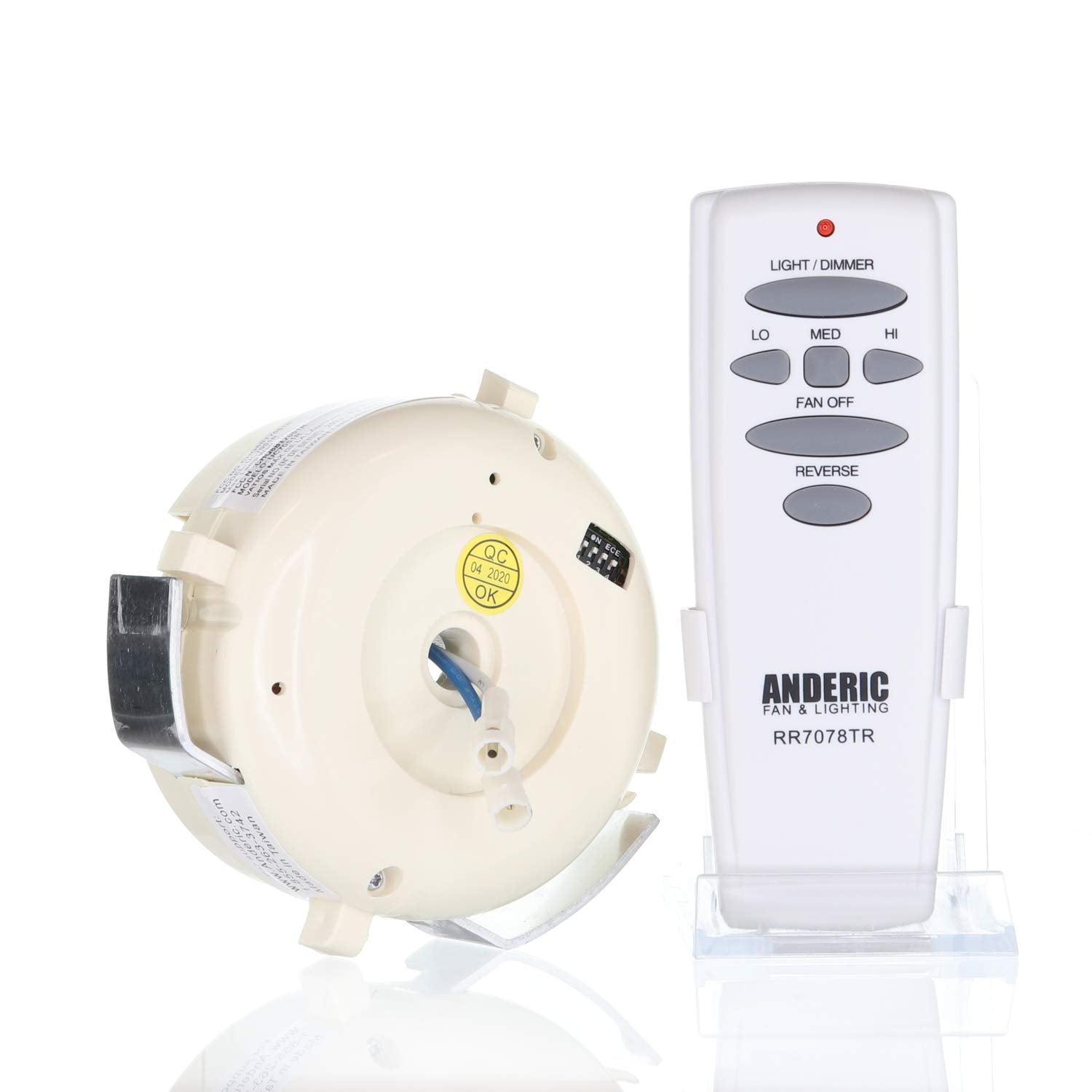 Anderic Uc7051R Replacement Kit For Hunter/Hampton Bay Ceiling Fan Receiver For   Includes Rr7078Tr Remote Control And Uc7051R R