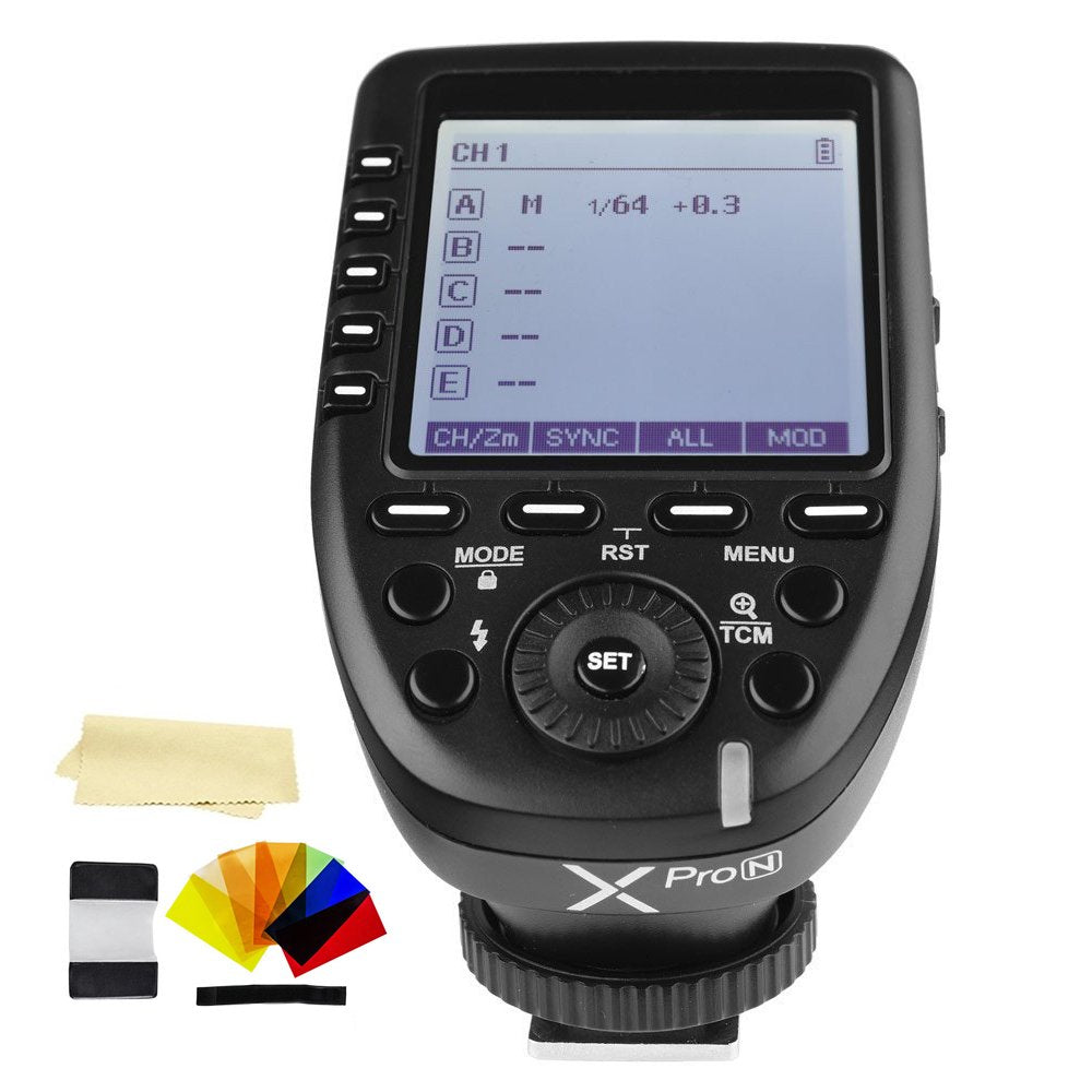 Godox Xpro N I Ttl 2.4G High Speed Sync Wireless Flash Trigger Transmitter Compatible For Nikon Cameras, 1/8000S,11 Customizable