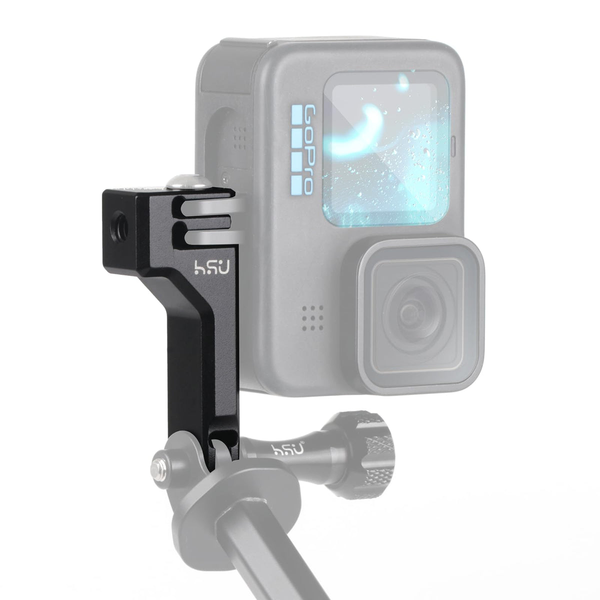 Hsu Aluminum Vertical Bracket Adapter With 1/4'  20 Hole For Gopro Hero 13/12/11/10/9/8/7/6/5/4 Akaso Campark Insta360 Dji Osmo Action And Other Action Cameras