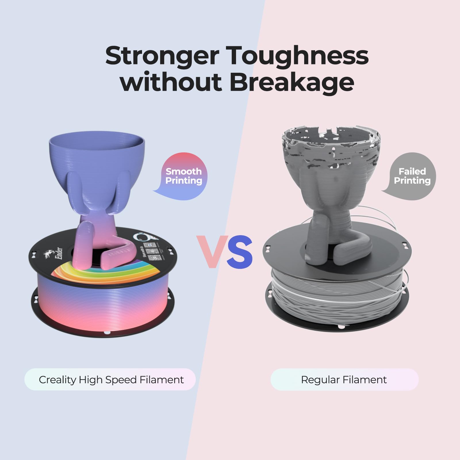 Creality Ender Pla Filament For 3D Printers 1Kg Spool (2.2Lbs) Accuracy +/- 0.02Mm 3D Printer Filament (016-White Pla+)