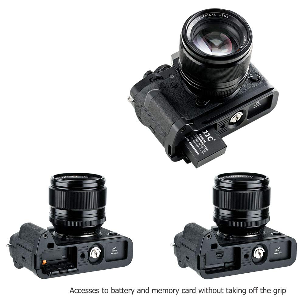 Jjc Metal Hand Grip L Bracket Holder For Fujifilm Fuji X-T3 Xt3 X-T2 Xt2 Camera, Arca Swiss Type Quick Release Plate, Replaces F