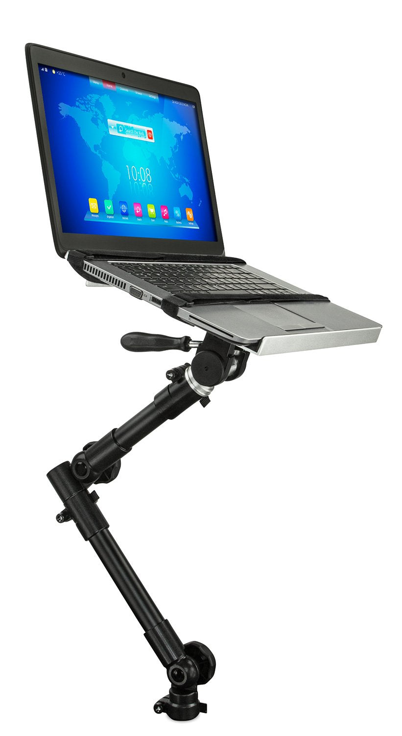 MountIt! Car Laptop Mount | NoDrill Laptop Vehicle Mount for Truck & Van Use at Front Passenger Seat | Adjustable Height Fits 