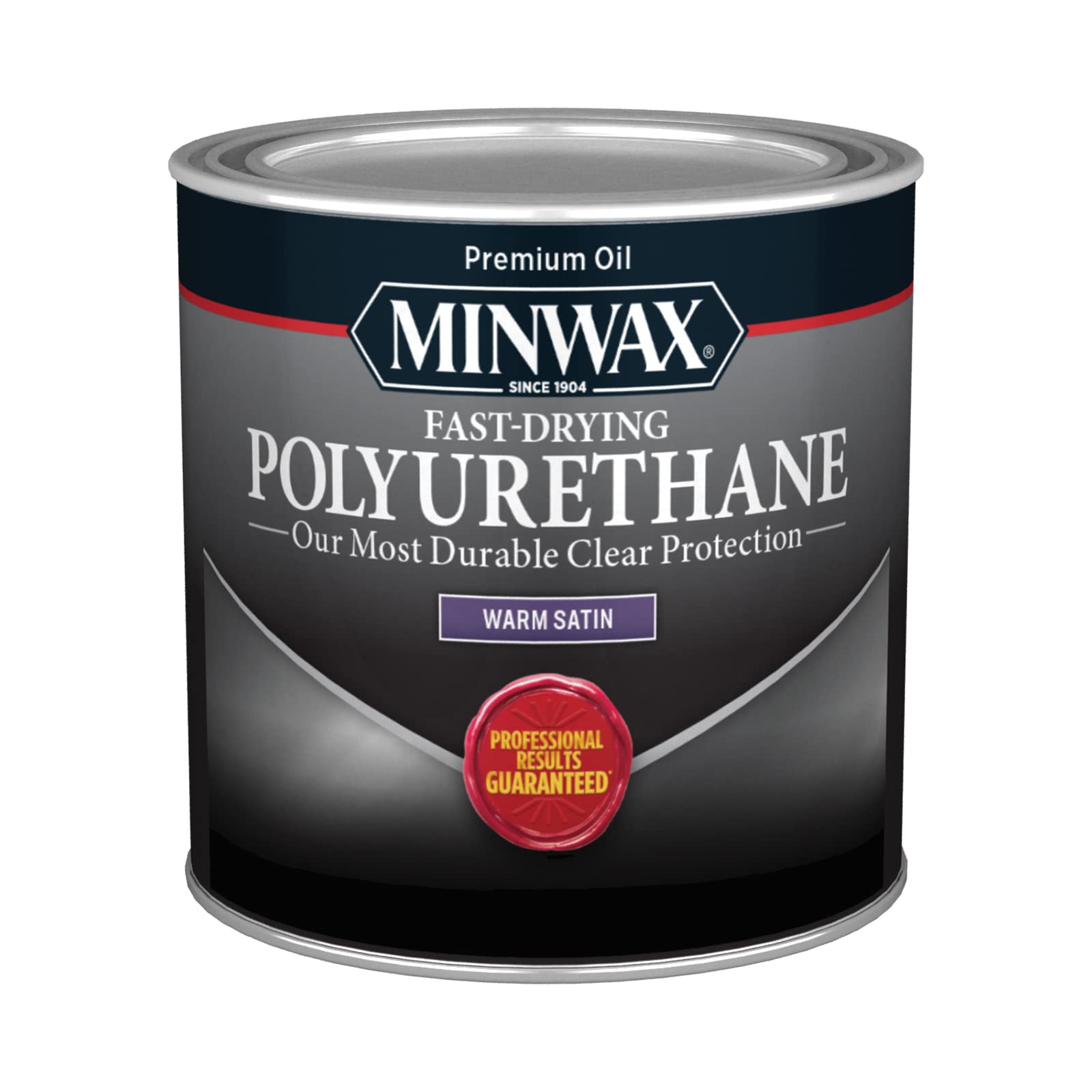Minwax 1/2 Pt 23010 Clear Fast Drying Oil Based Polyurethane, Warm Satin