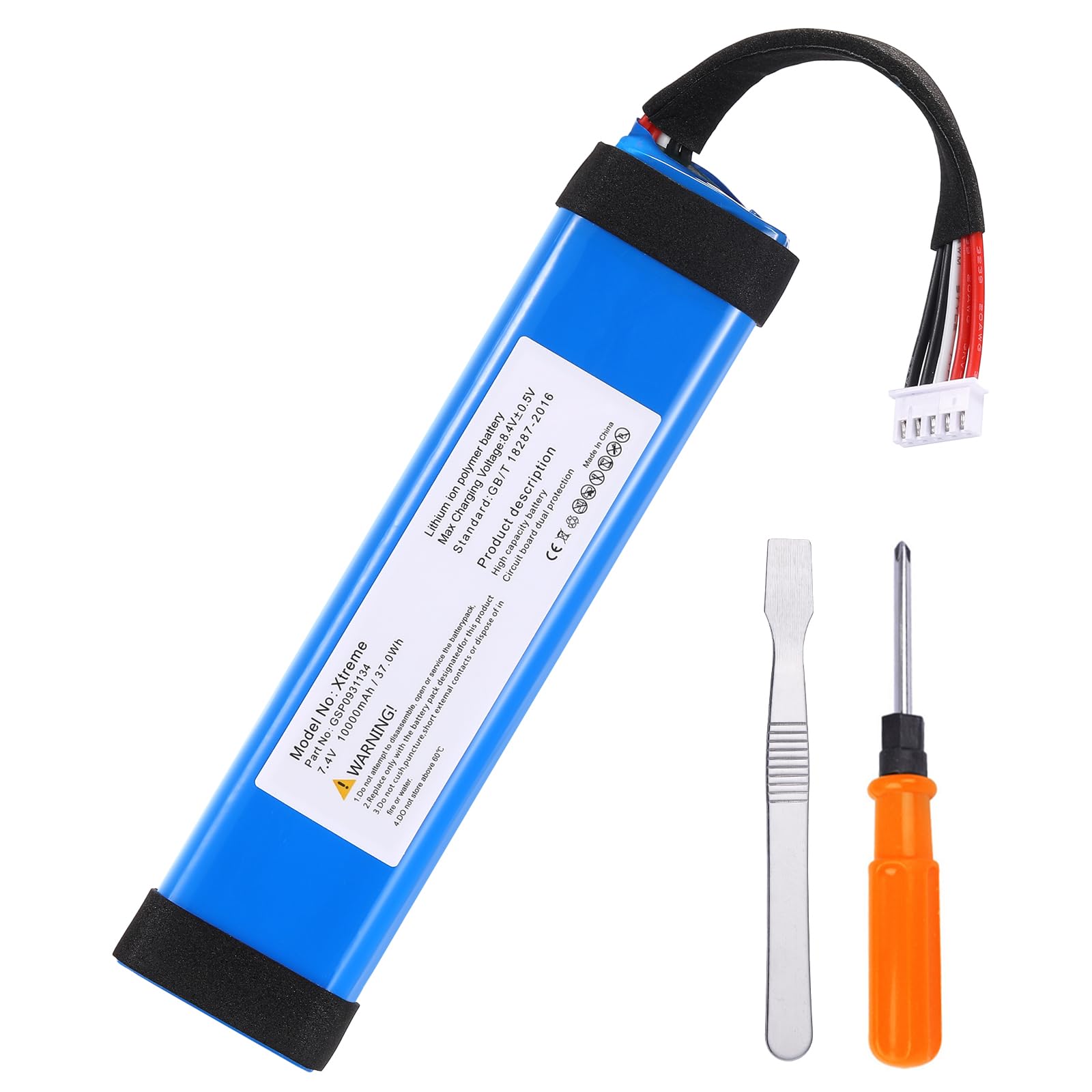WRUMI 10000mah 37.0Wh Battery for JBL Xtreme1 Extreme Xtreme 1 GSP0931134 Replacement Batterie with Tools -Like New