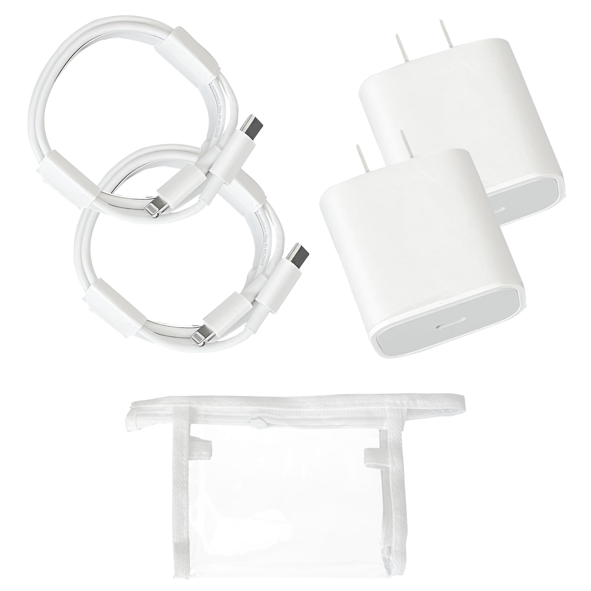 Kalikap Cargador r  pido USB C de 20 W [certificado MFi] compatible con iPhone 14/13/12/11/XS/XR/X/8/iPad, paquete de 2 bloques 