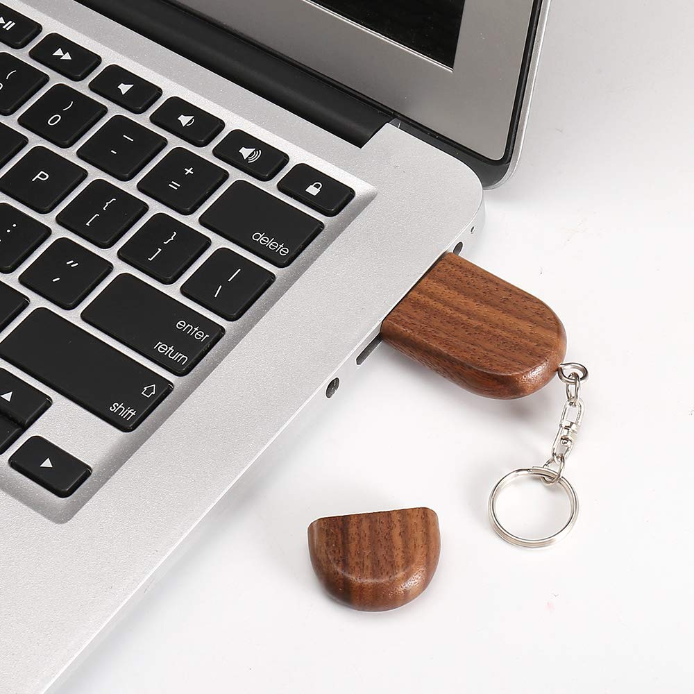 Novelty Wood Usb 3.0 Flash Drive 32Gb Data Storage Memory Stick Usb Stick Pendrive With Wooden Box (Brown)